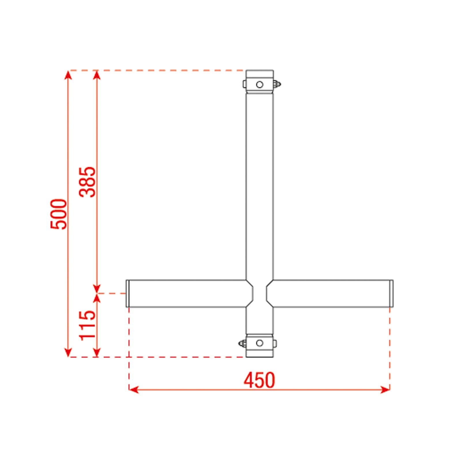T-Downrigger Aluminium G 450x500mm - SHOWGEAR 70476