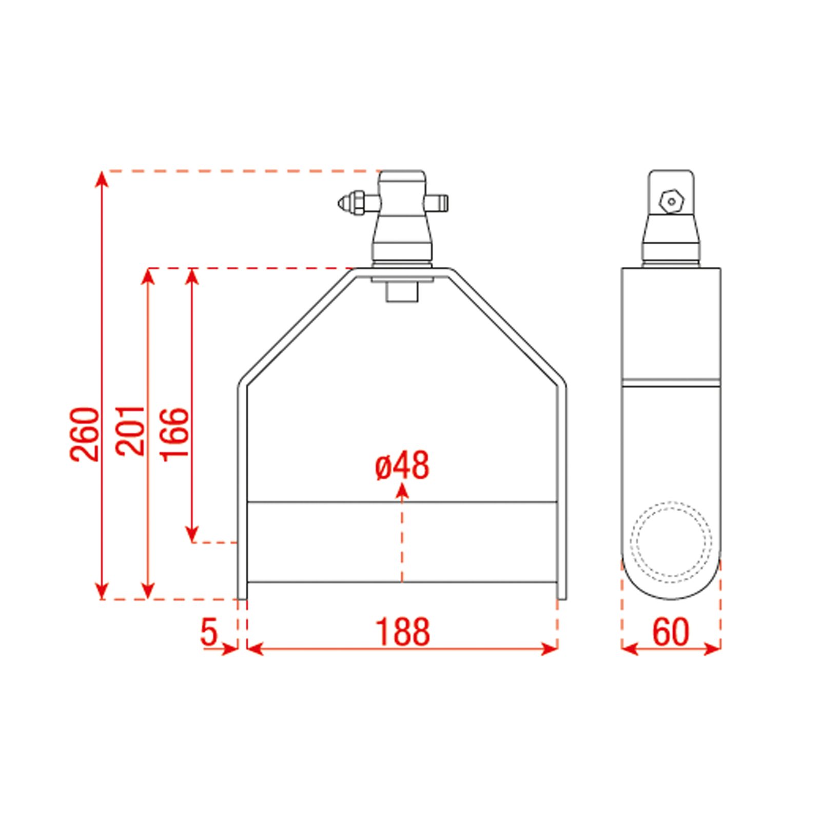 Single Downrigger Aluminium - GT/GQ - Showgear 70478