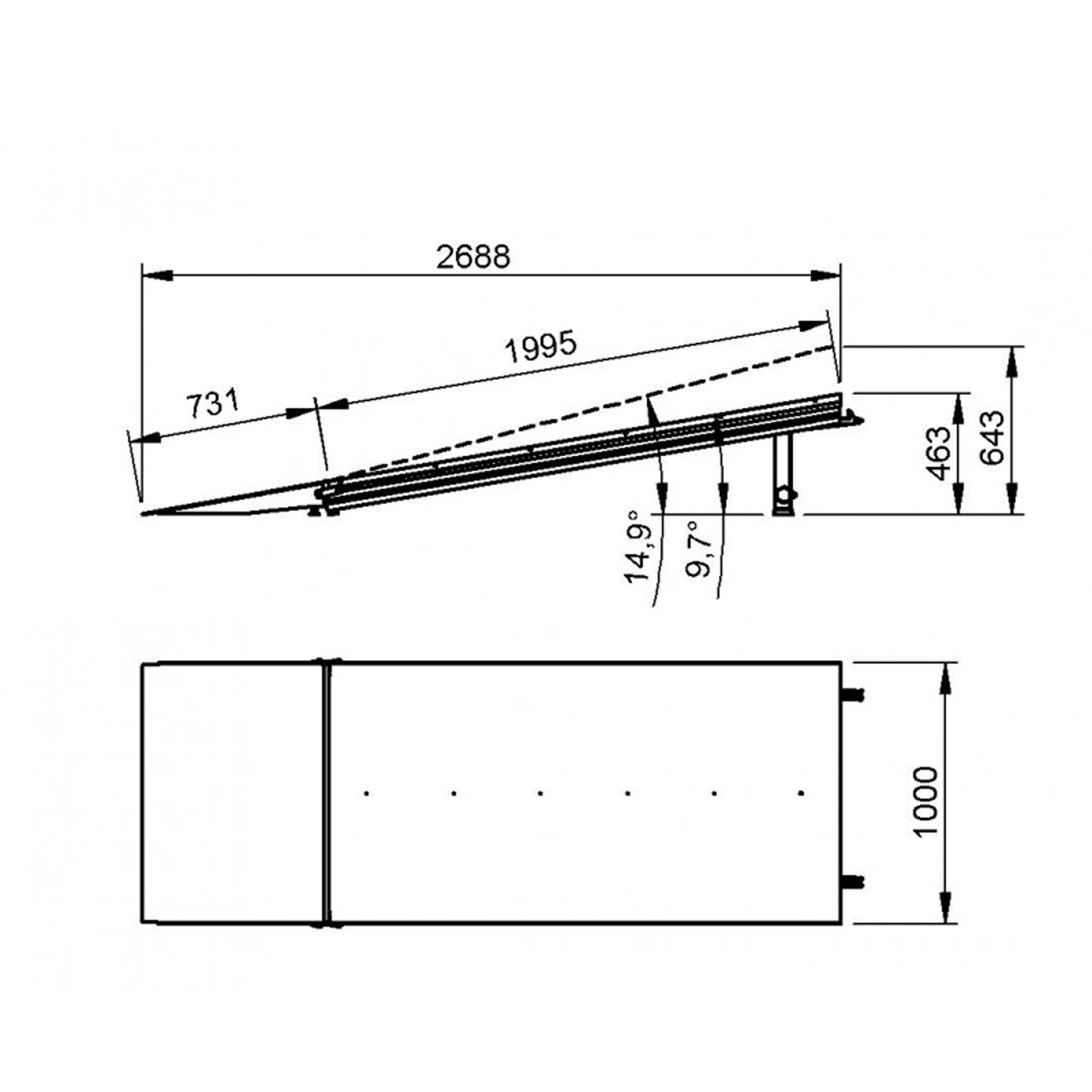 Rampa per palco Mammoth Dex 46-64 cm regolabile - Showgear 70686