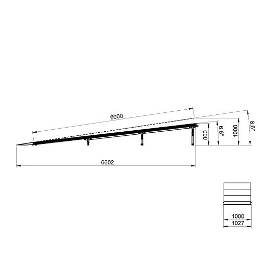 Rampa Mammoth Dex 80-100 cm 6,6 m regolabile - Showgear 70687