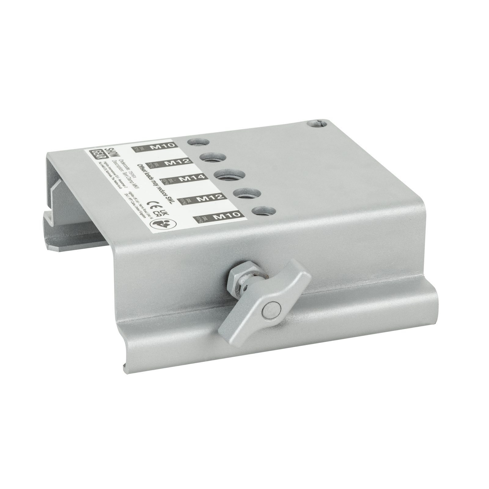 Morsetto per tenda 100 kg M10/M12/M14 argento - Showgear 75160