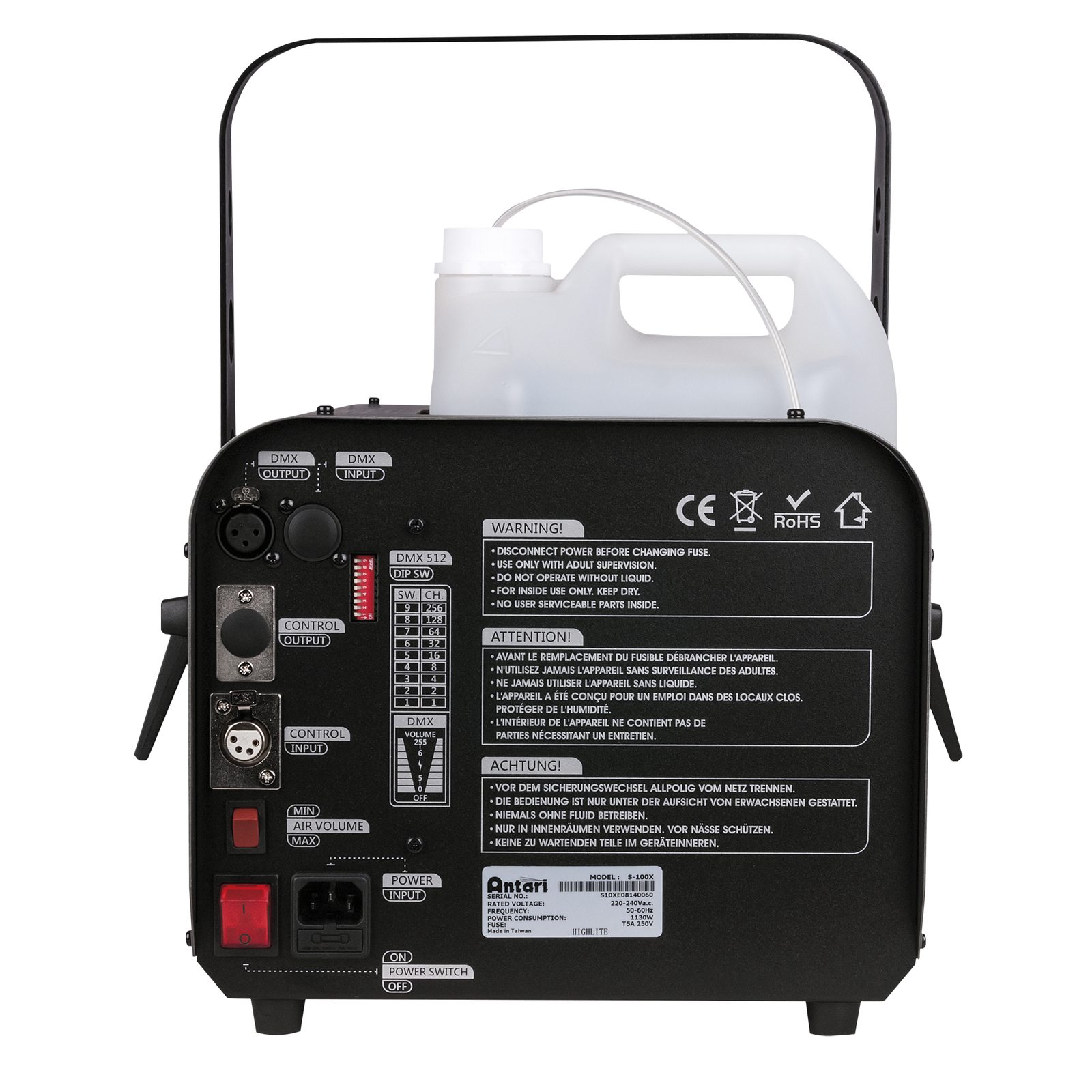 Macchina neve S-100X 880W DMX 160 ml/min - Antari 80386