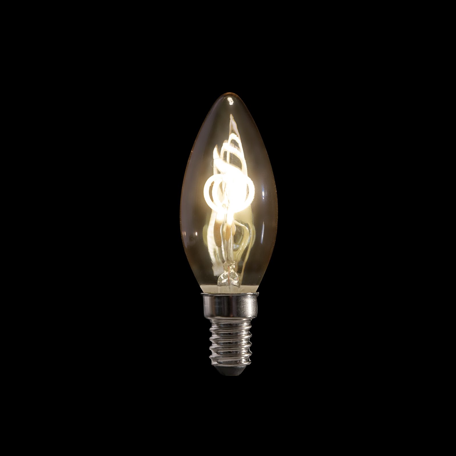 LED Filament Candle Bulb B10 2W dimmerabile filamento a spirale - Showgear 83265