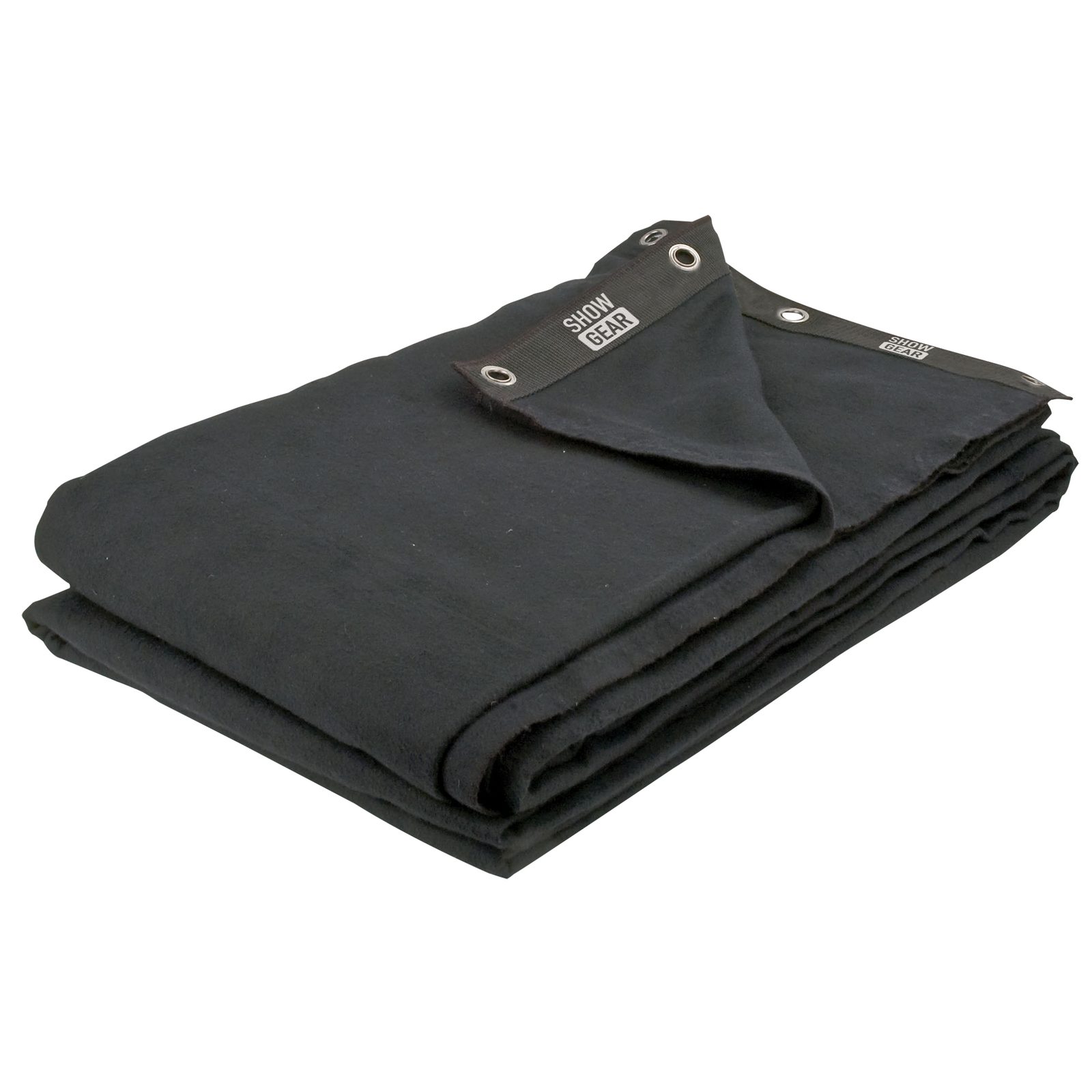 Fondale in molton nero 320 g/m² 6x6 m - Showgear 890261