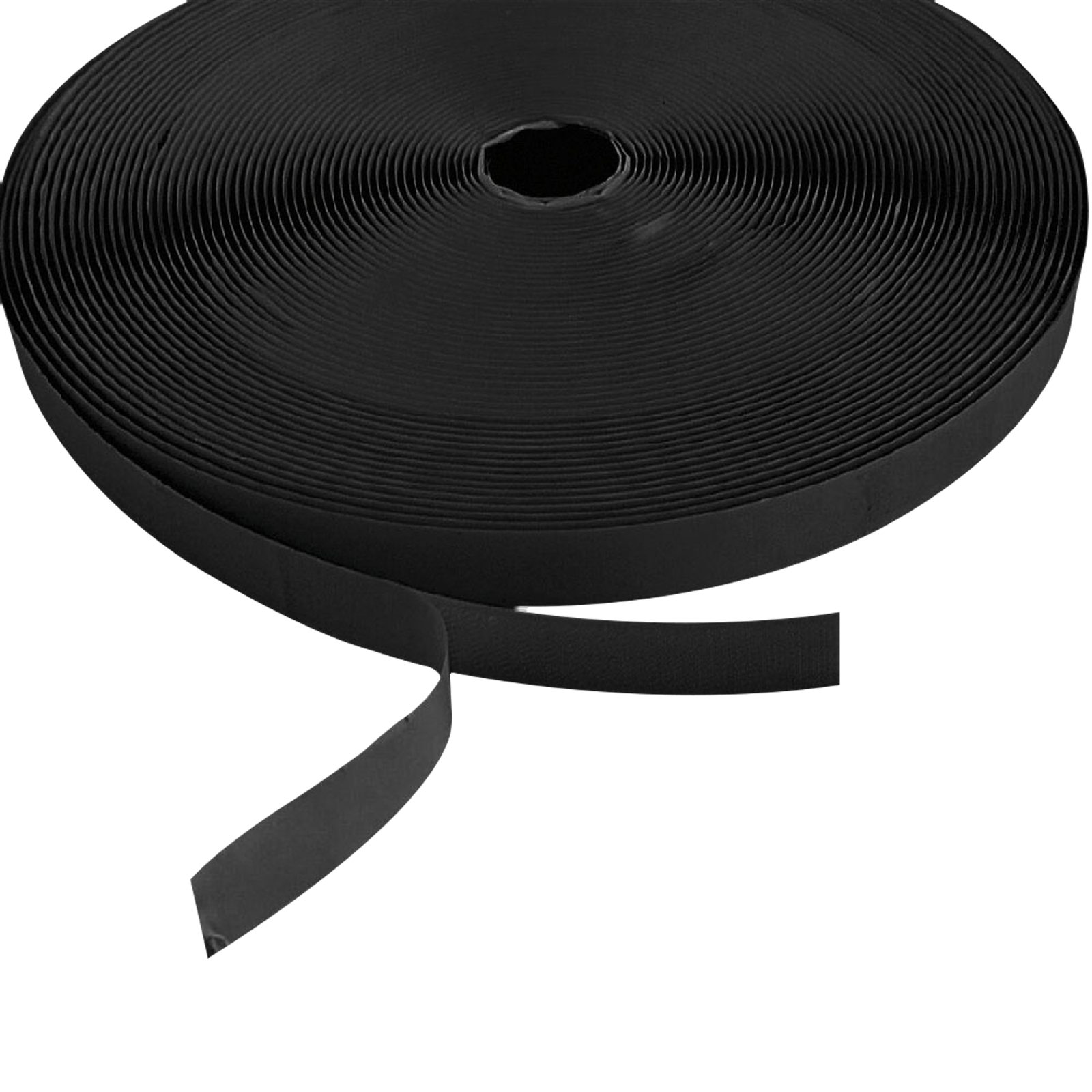 Nastro hook and loop lato gancio autoadesivo 20mm x 25m nero - SHOWGEAR 89101
