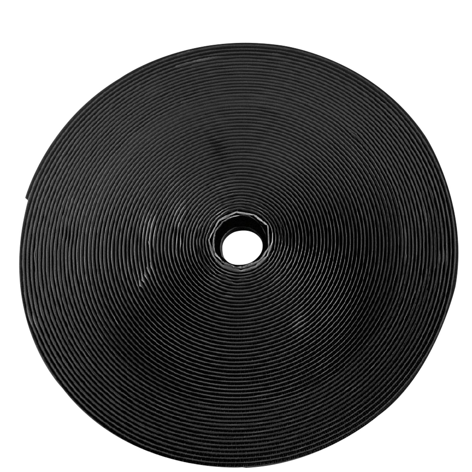 Nastro hook and loop lato gancio autoadesivo 20mm x 25m nero - SHOWGEAR 89101