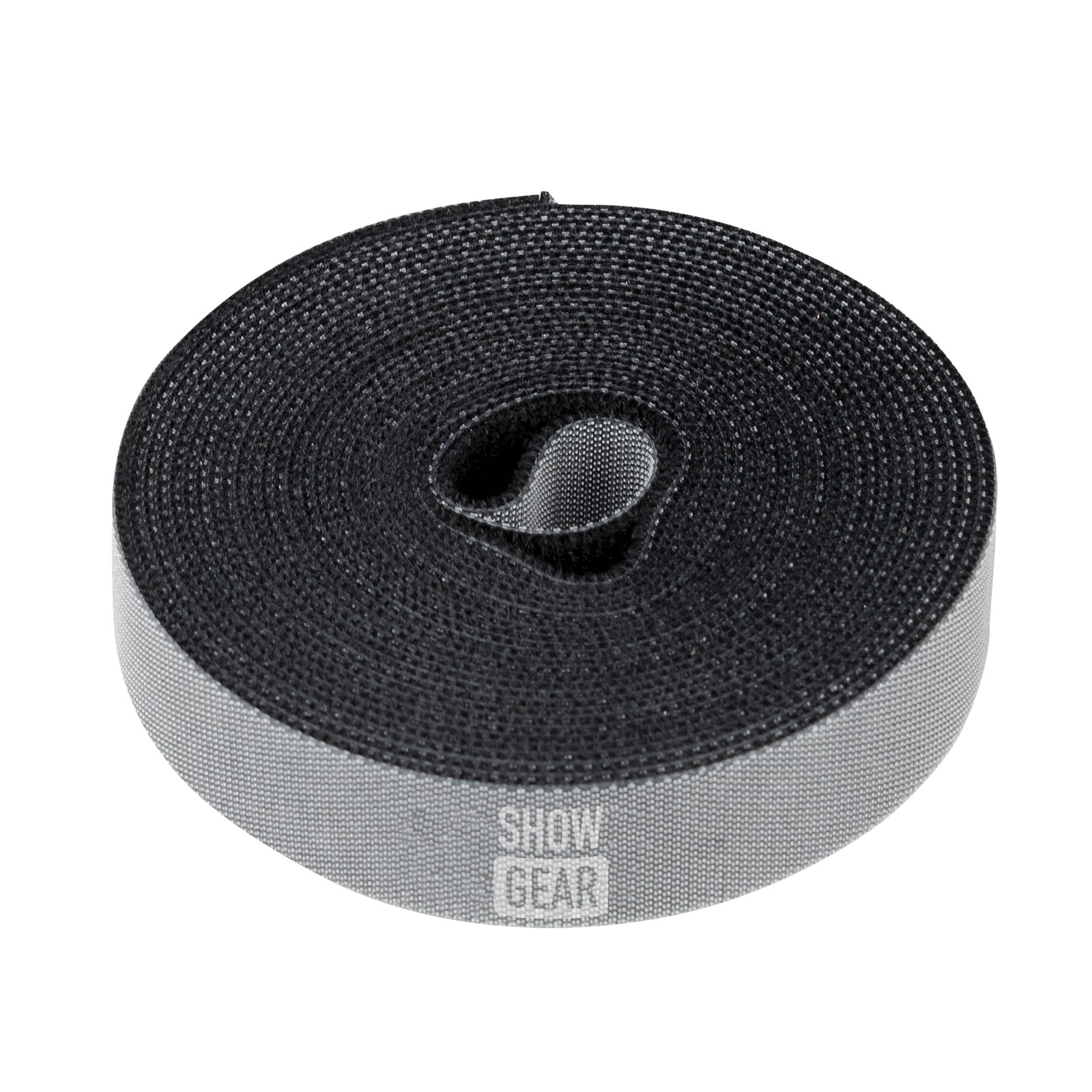Fascetta hook and loop a rotolo 20mm x 4.5m nera - SHOWGEAR 89102