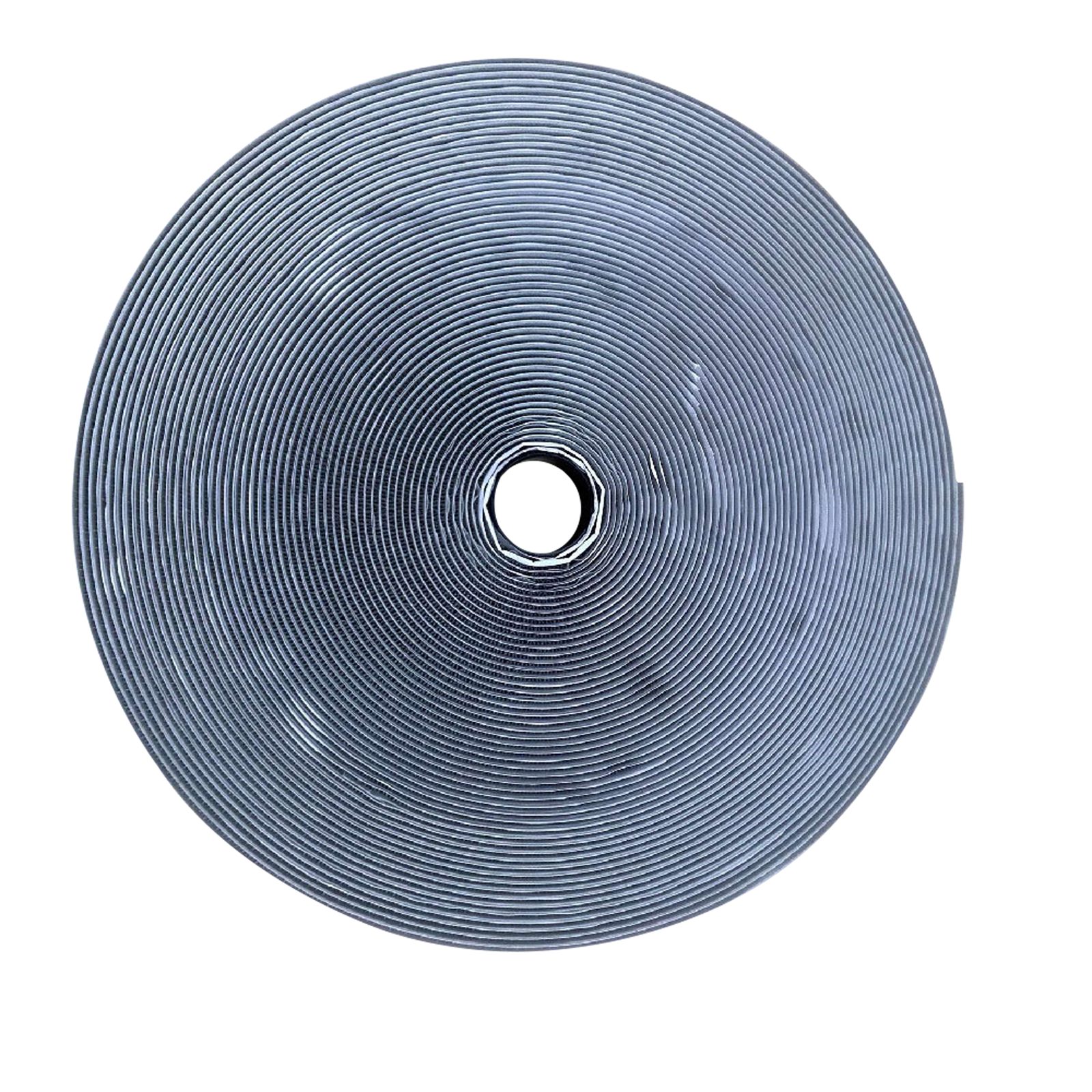 Nastro hook and loop lato gancio autoadesivo 20mm x 25m grigio - SHOWGEAR 89103