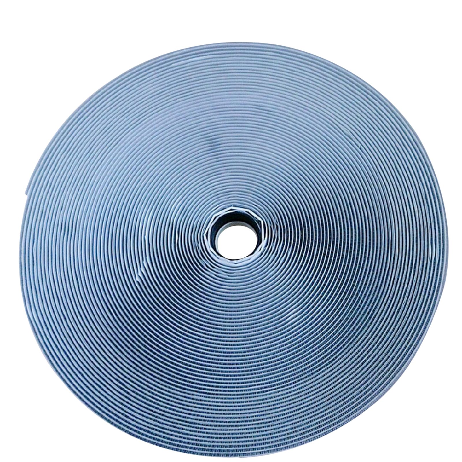 Nastro hook and loop lato gancio autoadesivo 20mm x 25m grigio - SHOWGEAR 89103