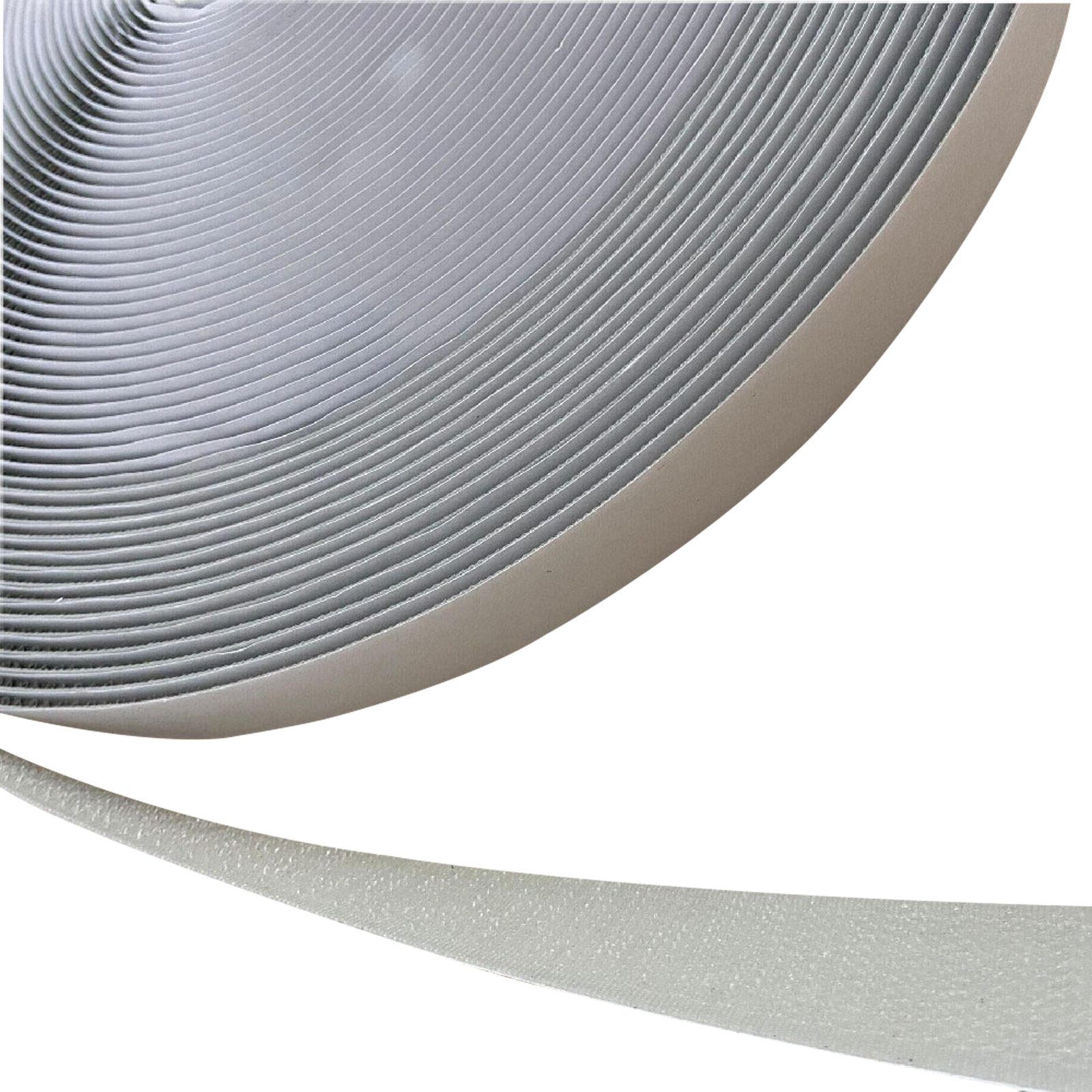 Nastro hook and loop lato gancio autoadesivo 20mm x 25m grigio - SHOWGEAR 89103