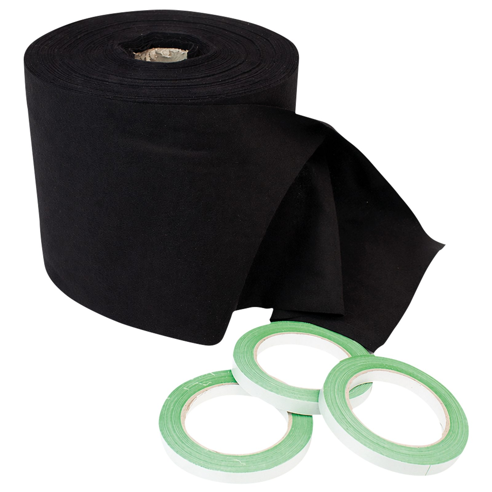 Deko Molton 160g/m² Nero rotolo 30x0,2m - Showgear 89255