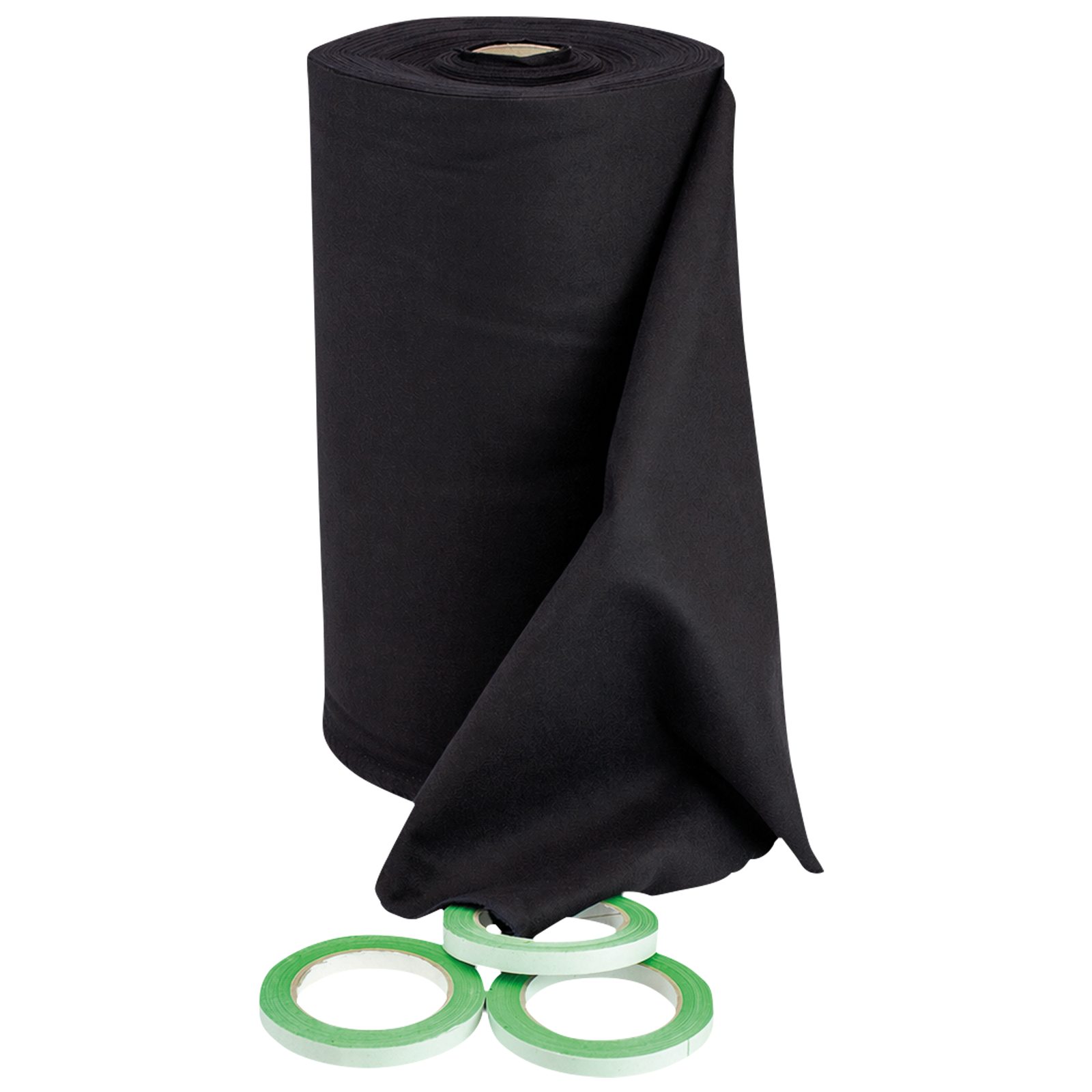 Deko Molton 160g/m² Nero rotolo 30x0,4m - Showgear 89256