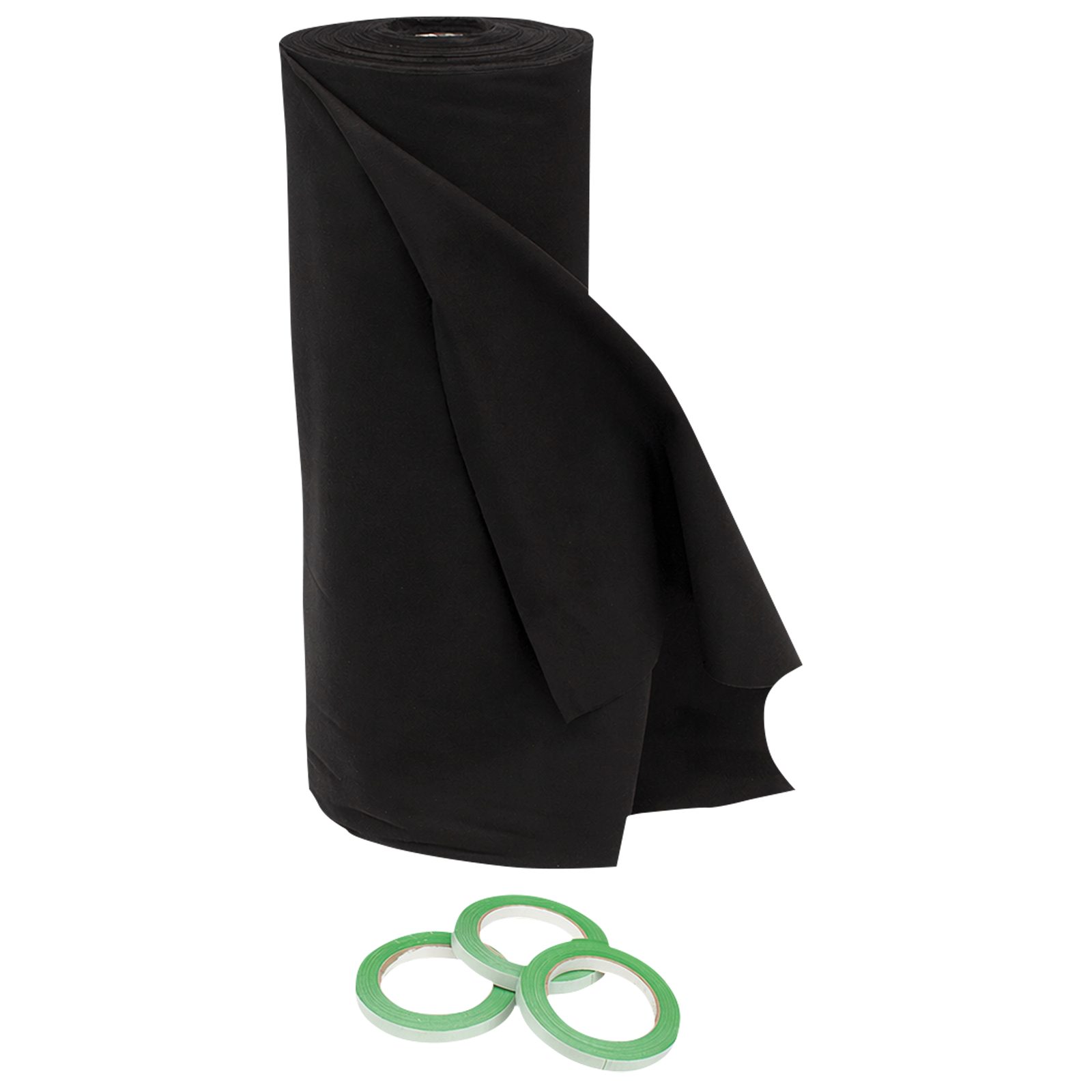 Deko Molton 160g/m² Nero rotolo 30x0,6m - Showgear 89257