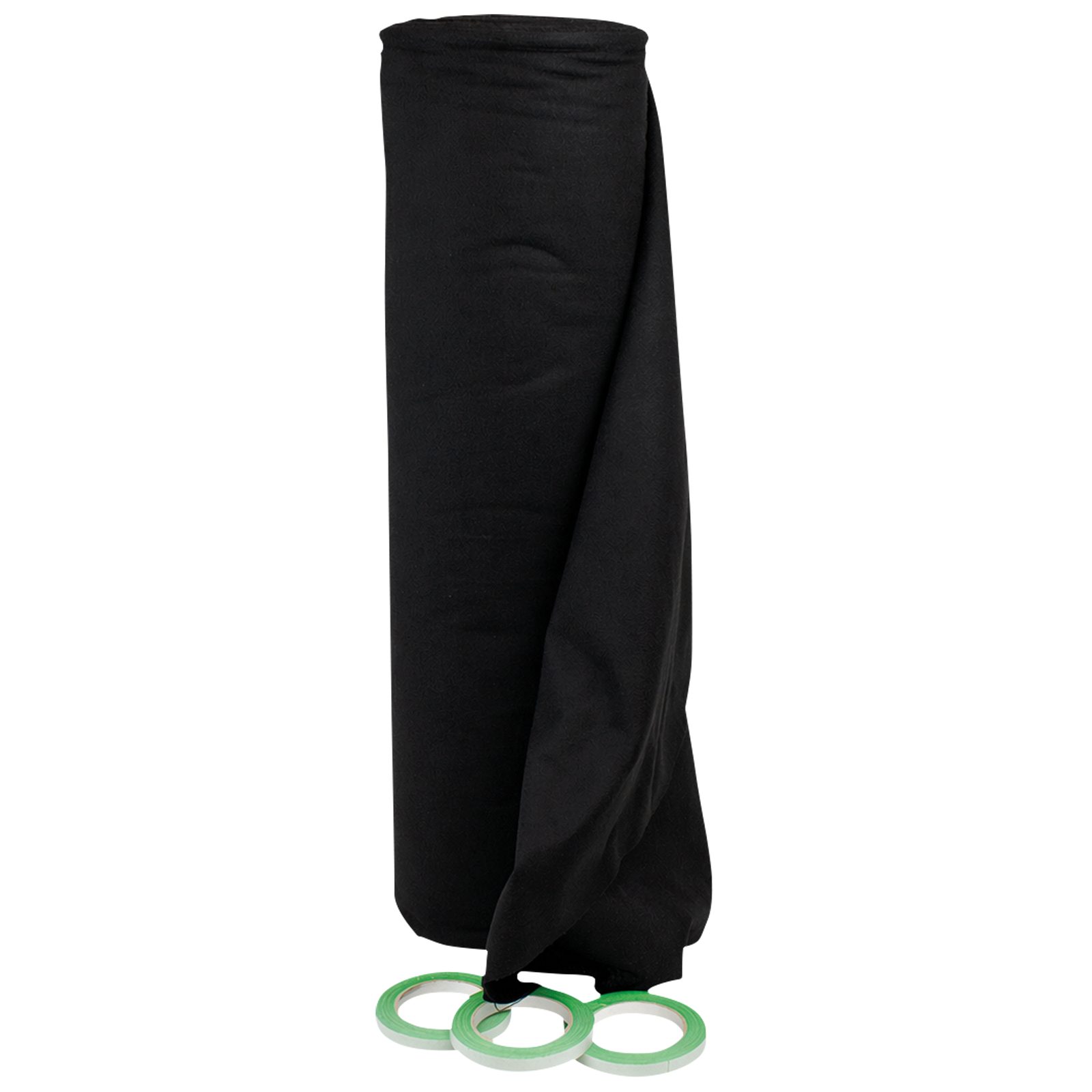 Deko Molton 160g/m² Nero rotolo 30x0,8m - Showgear 89258