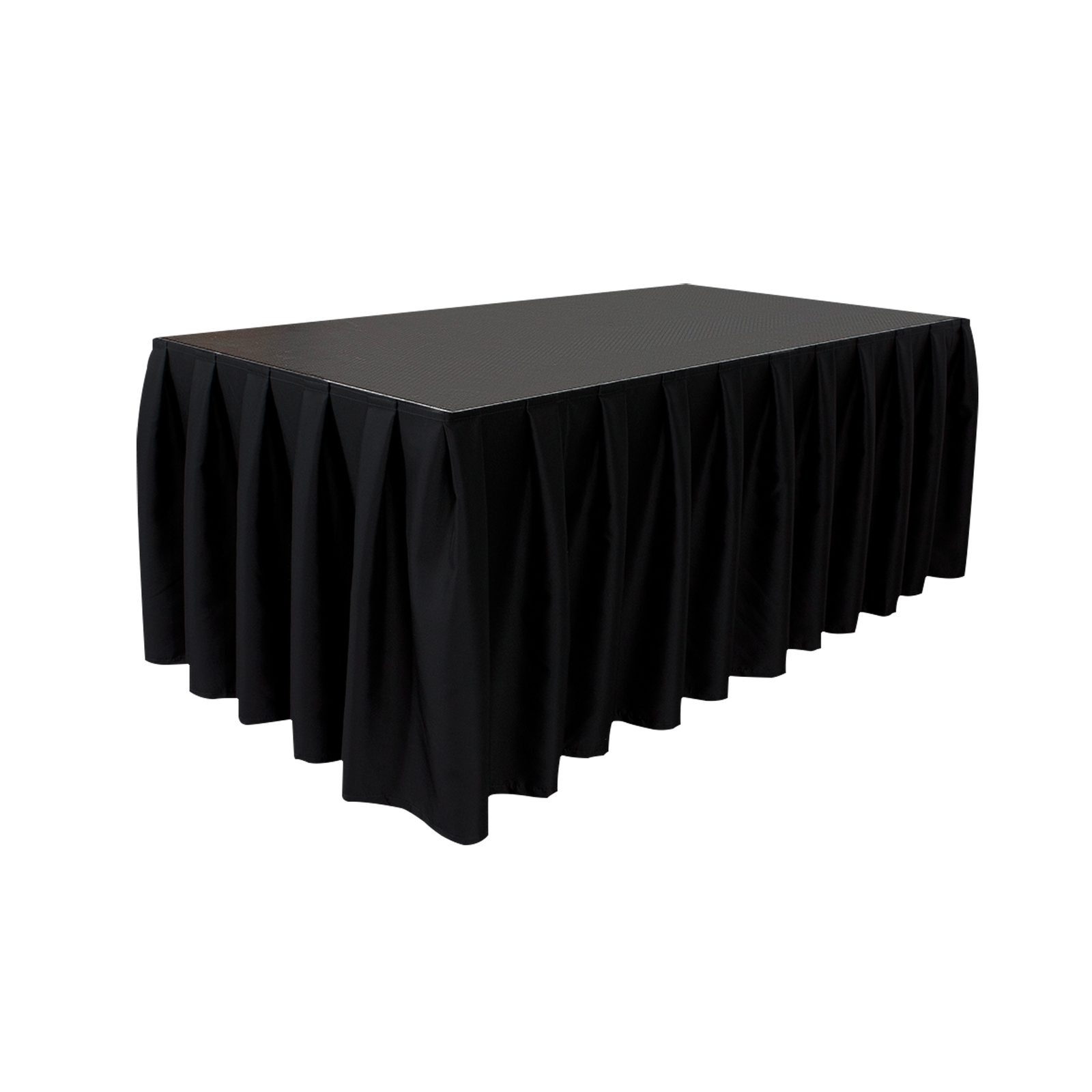 Bordo palcoscenico plissettato Molton CS 300 g/m² nero 1x6.2m - WENTEX 89293