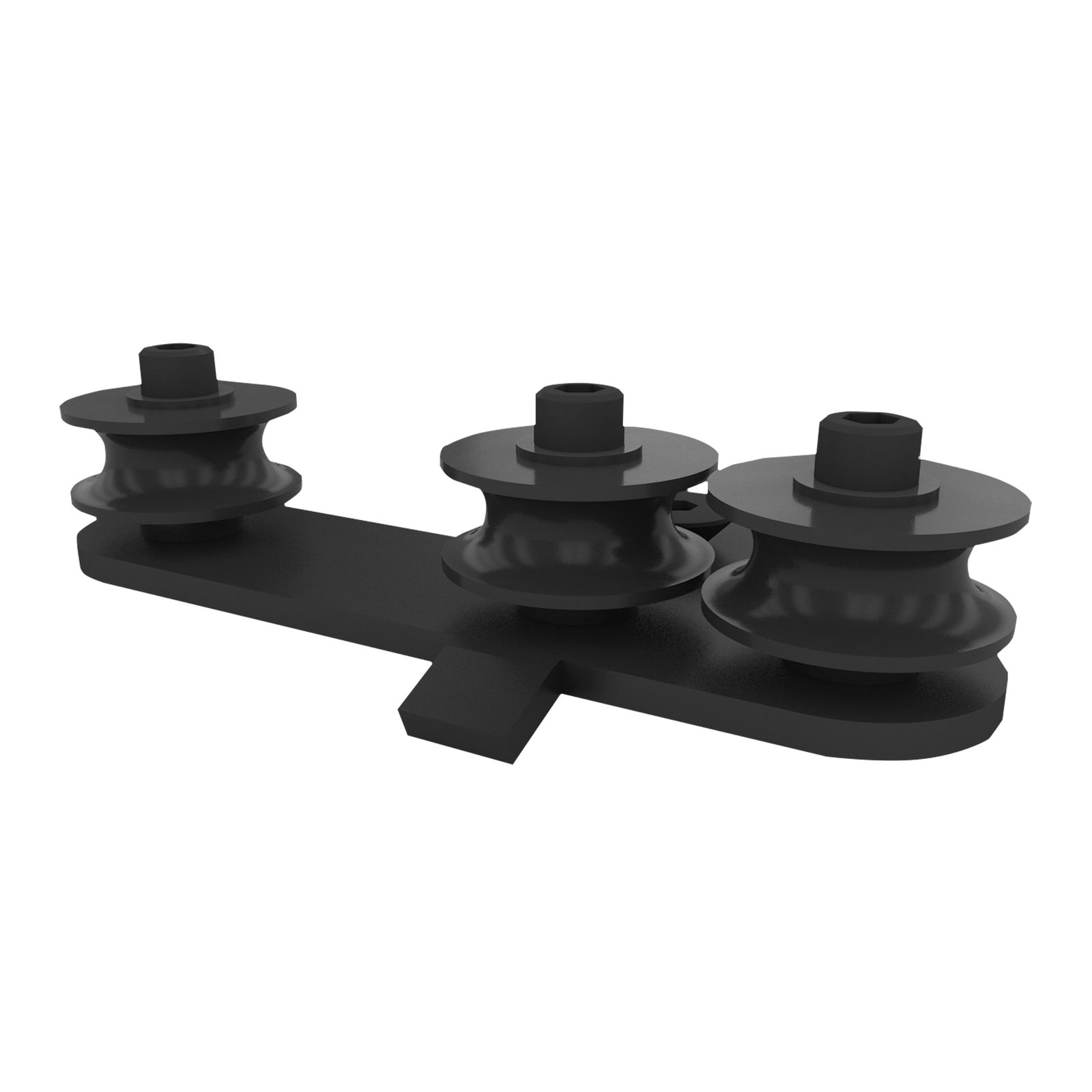 Rope Guide, Black, 29x70x125mm - Wentex 89519