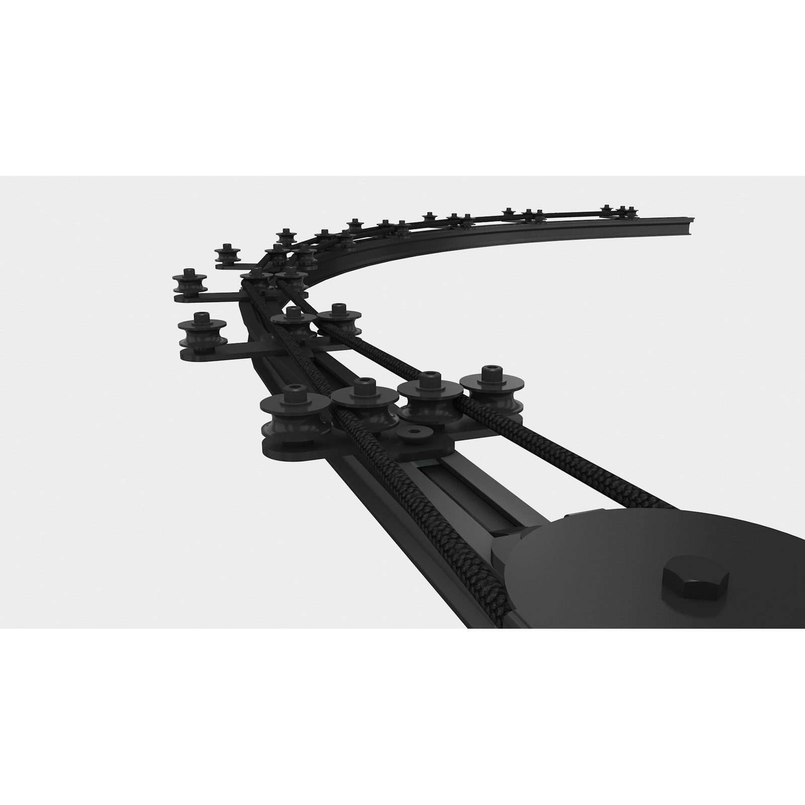 Rope Guide, Black, 29x70x125mm - Wentex 89519