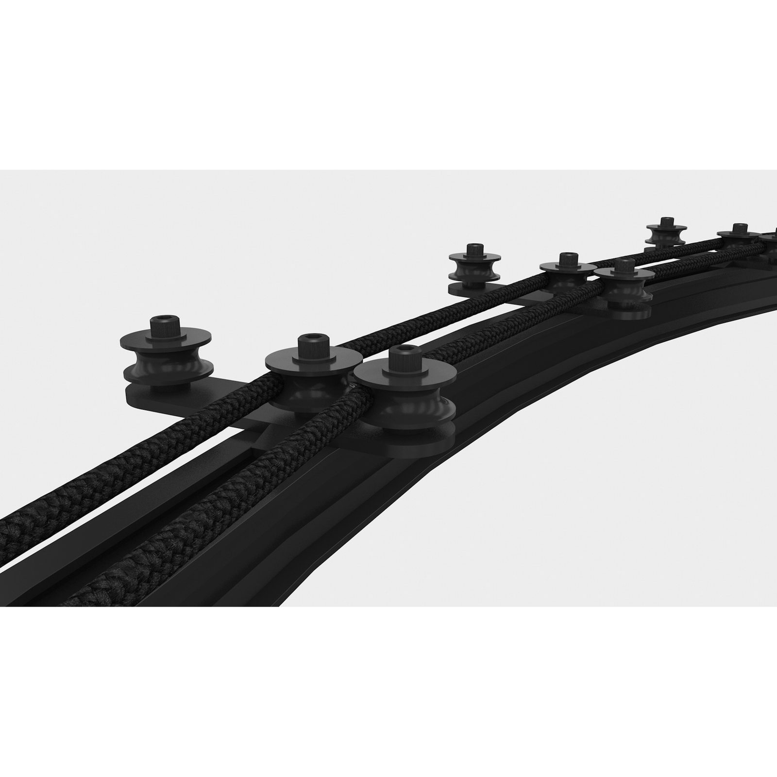 Rope Guide, Black, 29x70x125mm - Wentex 89519
