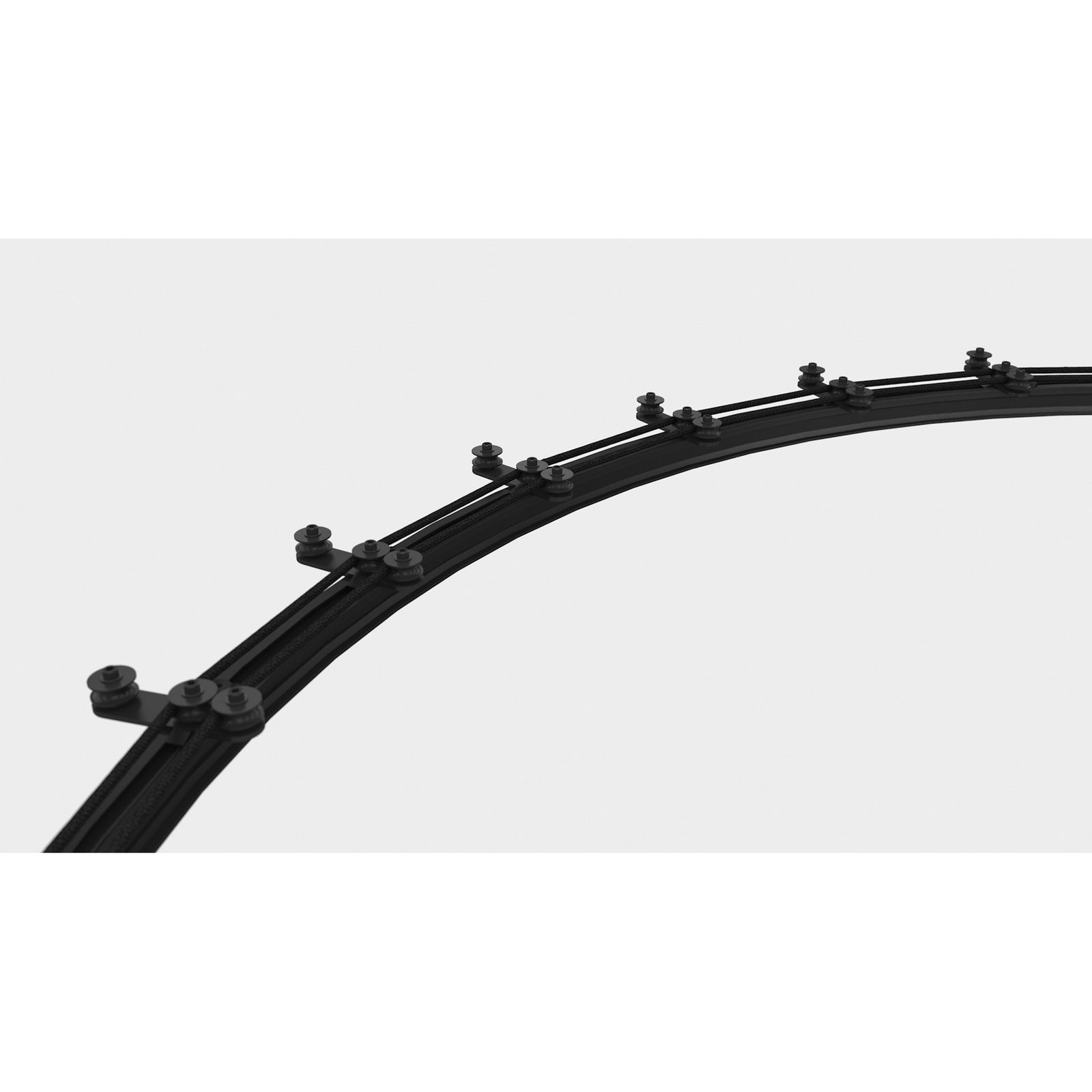 Rope Guide, Black, 29x70x125mm - Wentex 89519