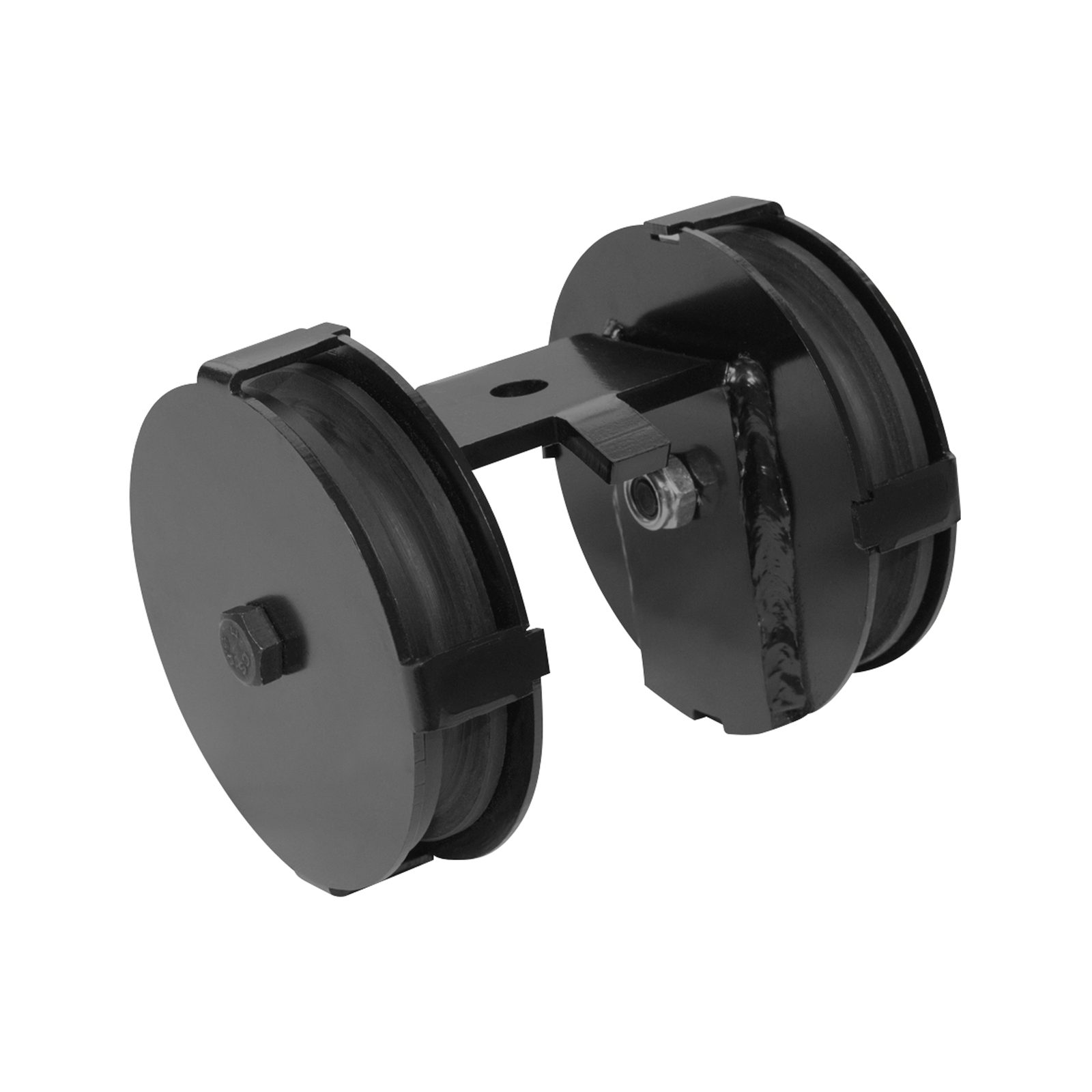 Eurotrack Puleggia a doppia ruota 85mm nera - WENTEX 89527