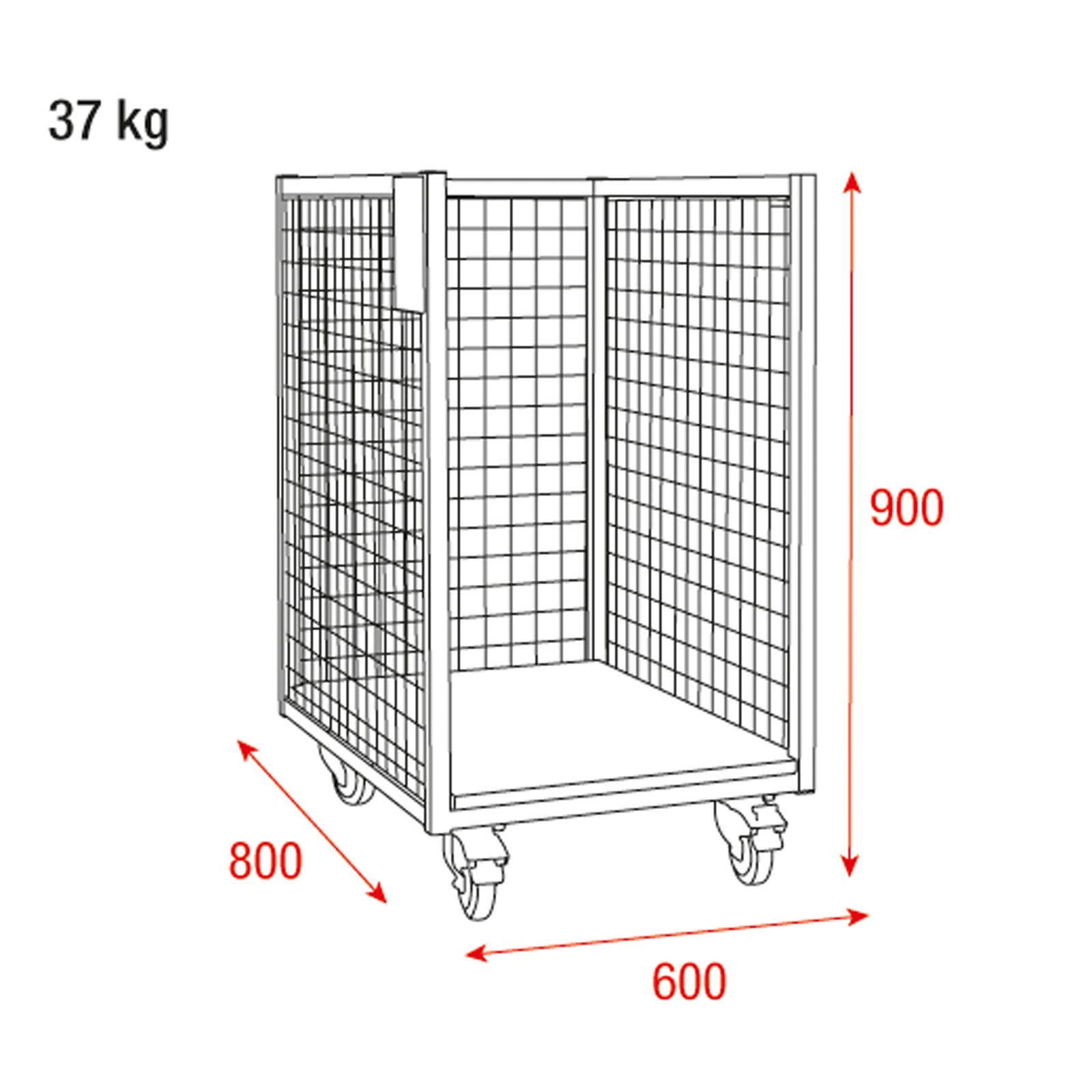 Carrello per fondali mezza misura - Wentex 89620