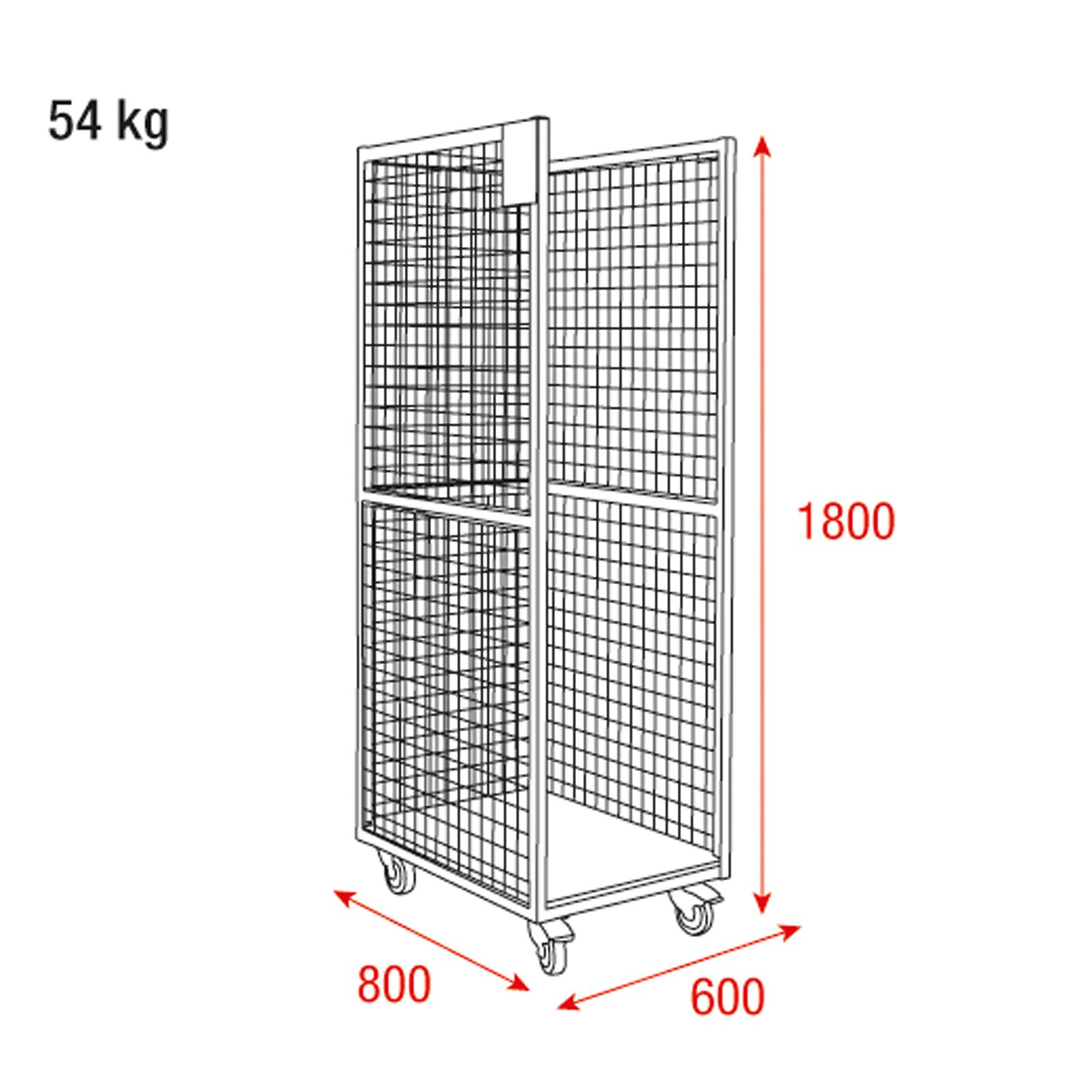 Carrello per fondali misura intera 180 cm - Wentex 89621