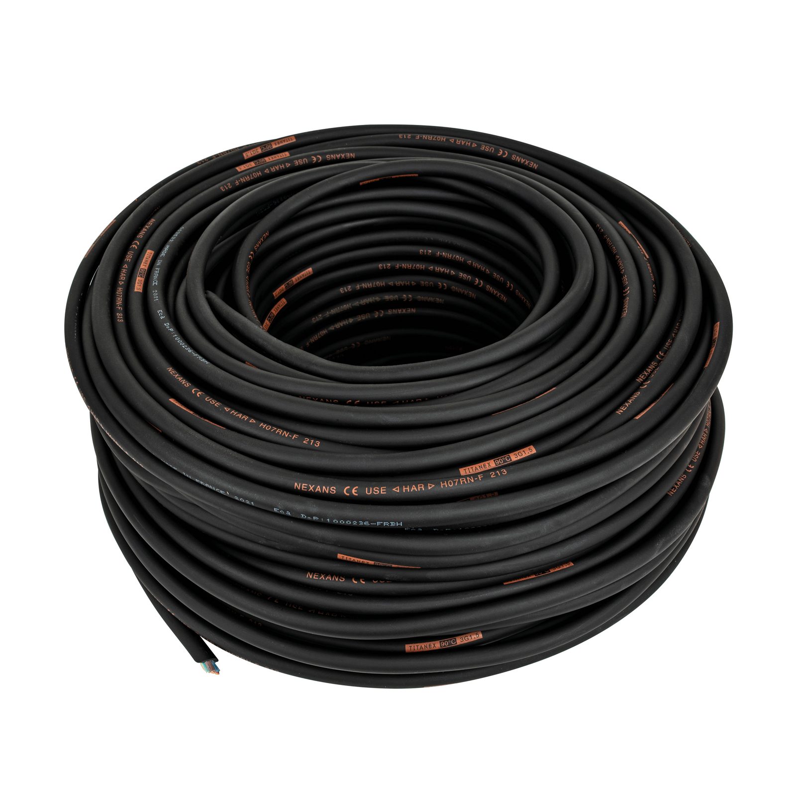 Cavo neoprene Titanex 3x2,5 mm² 100m nero - Nexans 90202