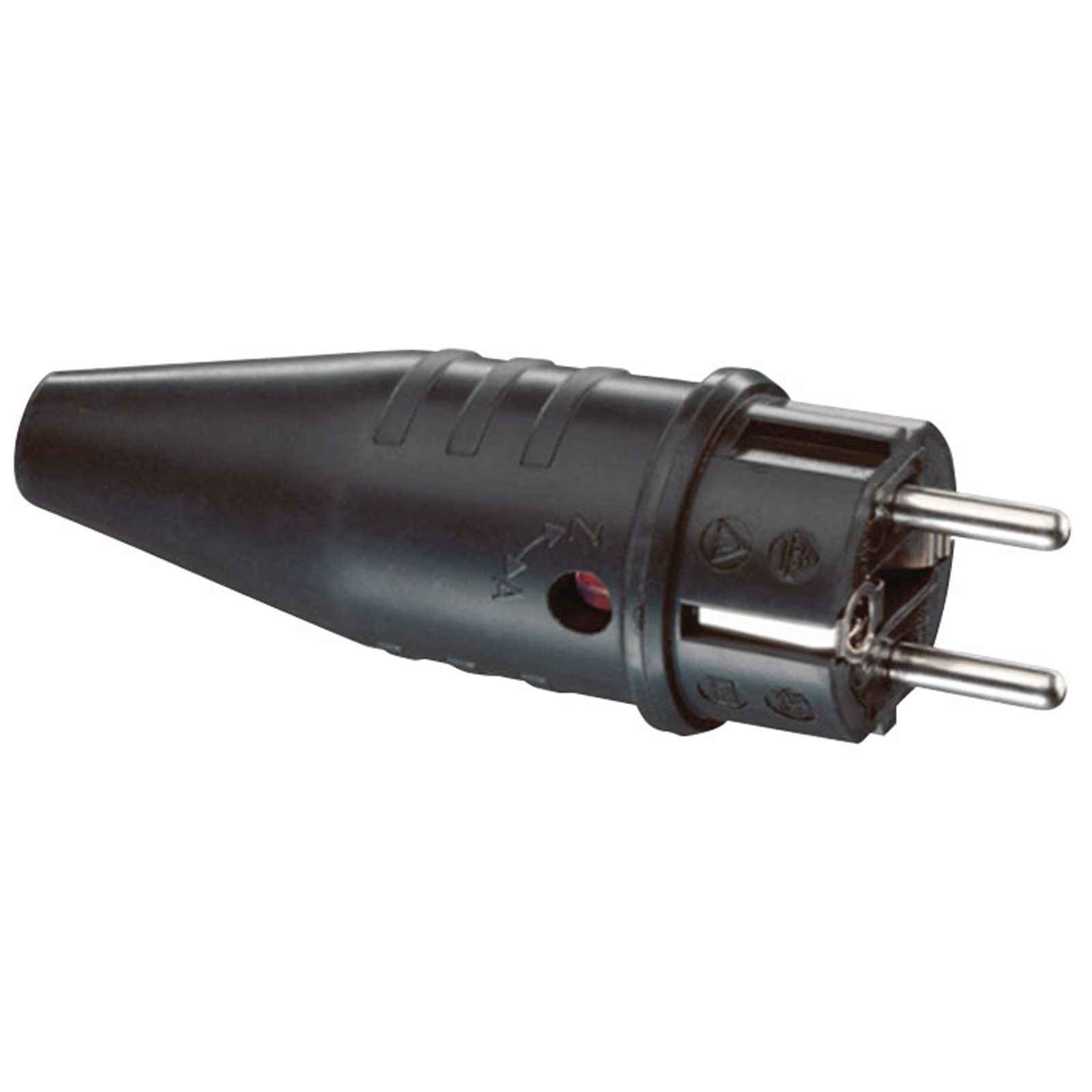 Connettore Schuko maschio gomma 240V CEE 7/VII - ABL 90397
