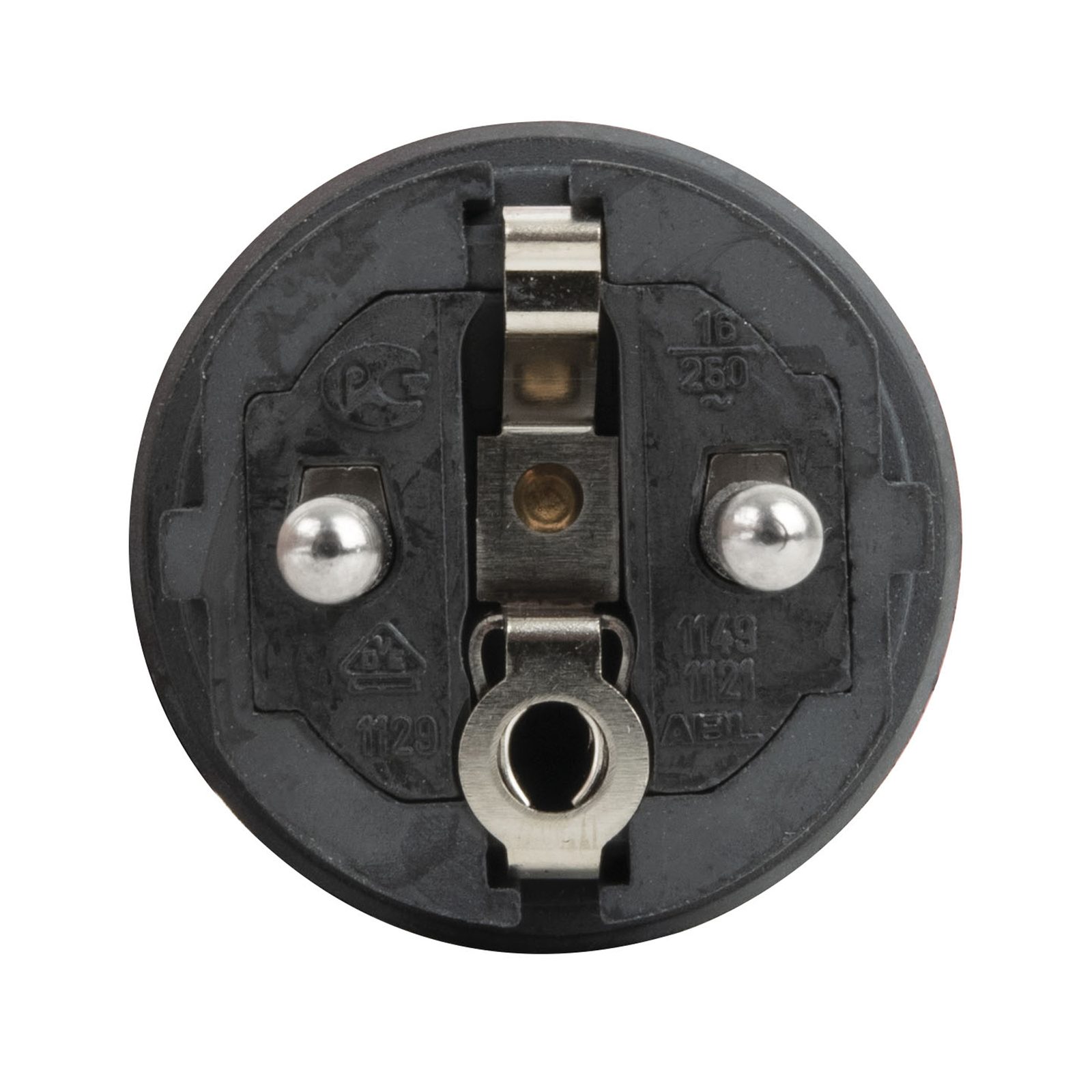 Connettore Schuko maschio gomma 240V CEE 7/VII - ABL 90397