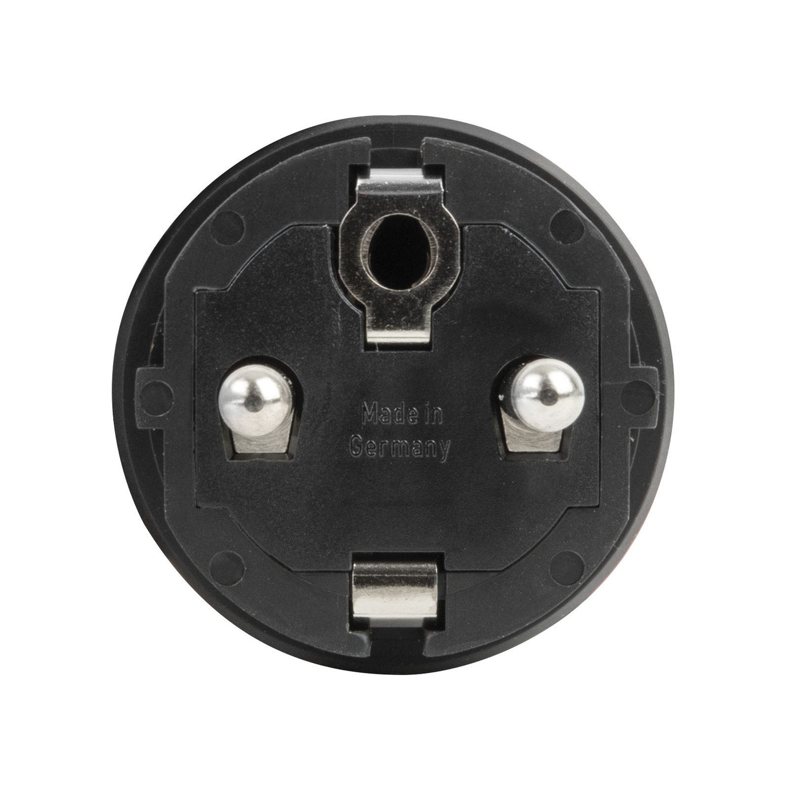 Connettore Schuko maschio in gomma nero IP44 16A 250V - ABL 90401