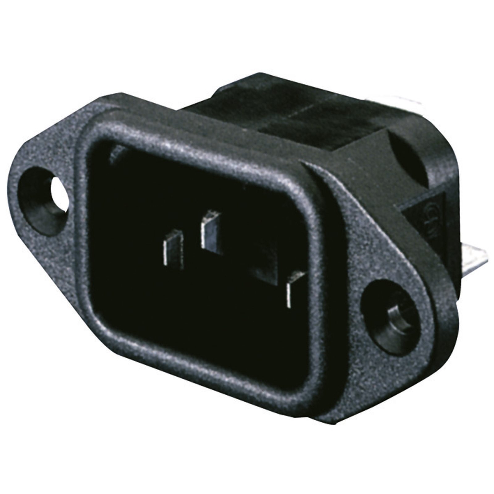 Connettore chassis IEC maschio euro 10A 250V nero - SHOWGEAR 90436
