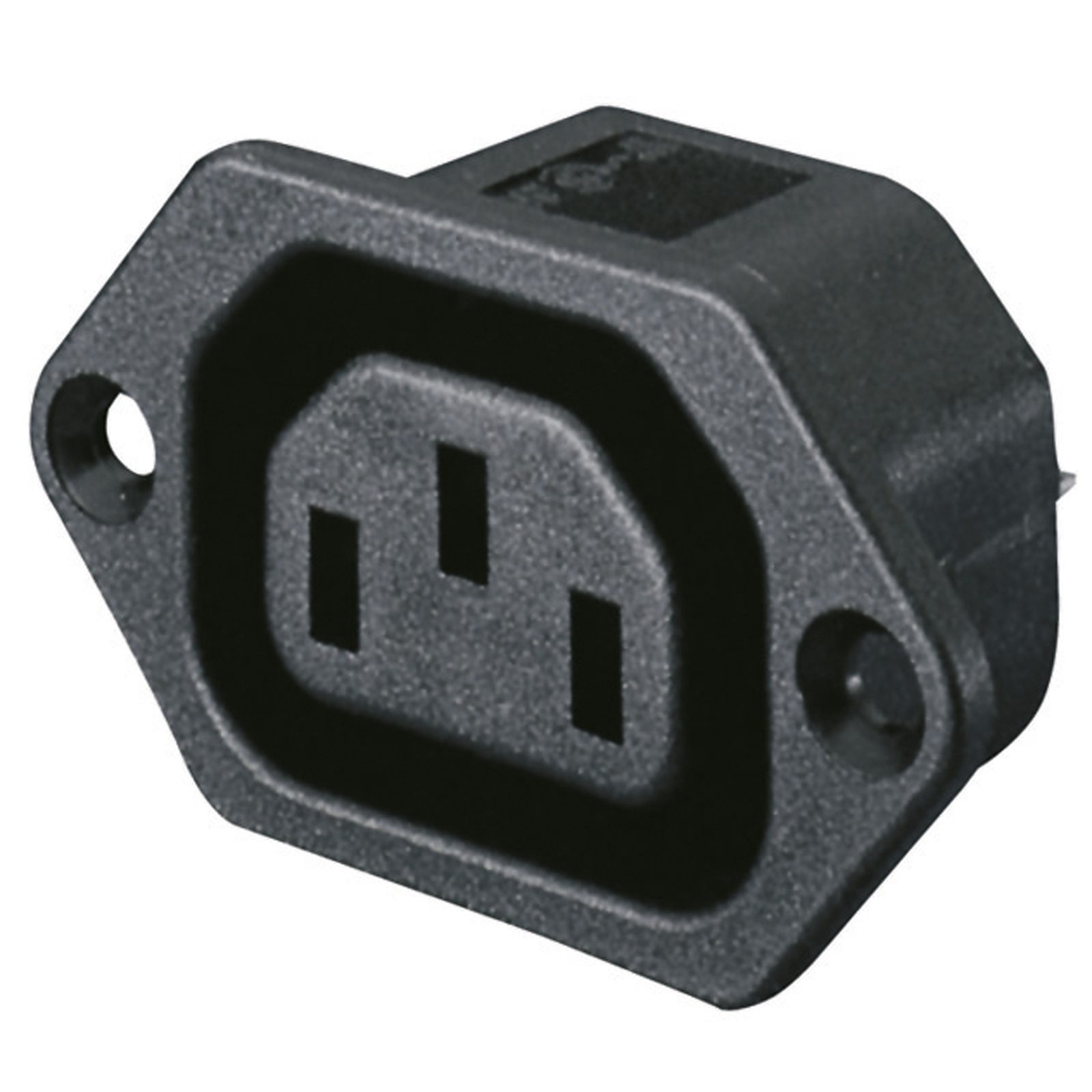 Connettore chassis IEC femmina euro 10A 250V nero - SHOWGEAR 90437