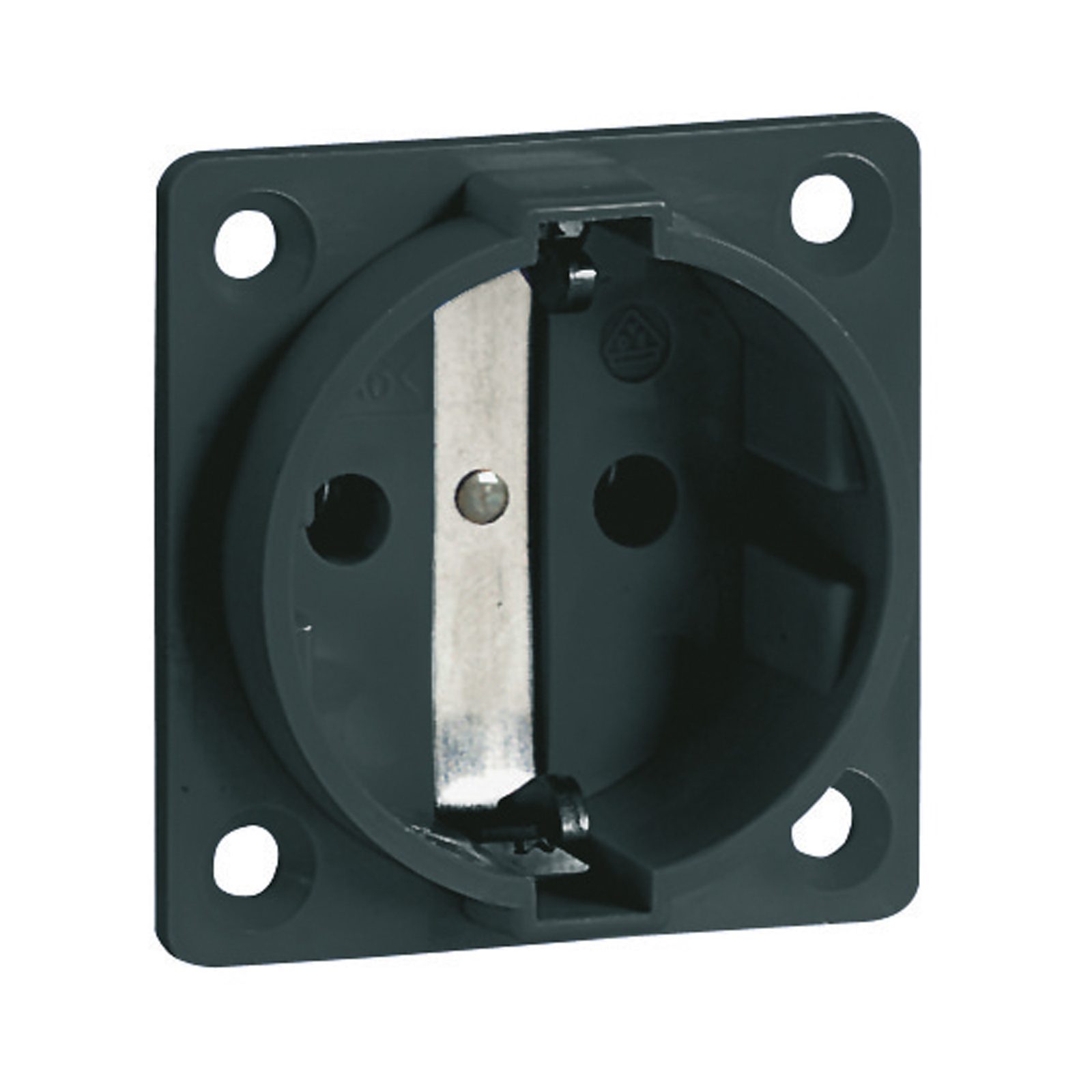 Connettore chassis senza coperchio 16A 250V nero - ABL 90438