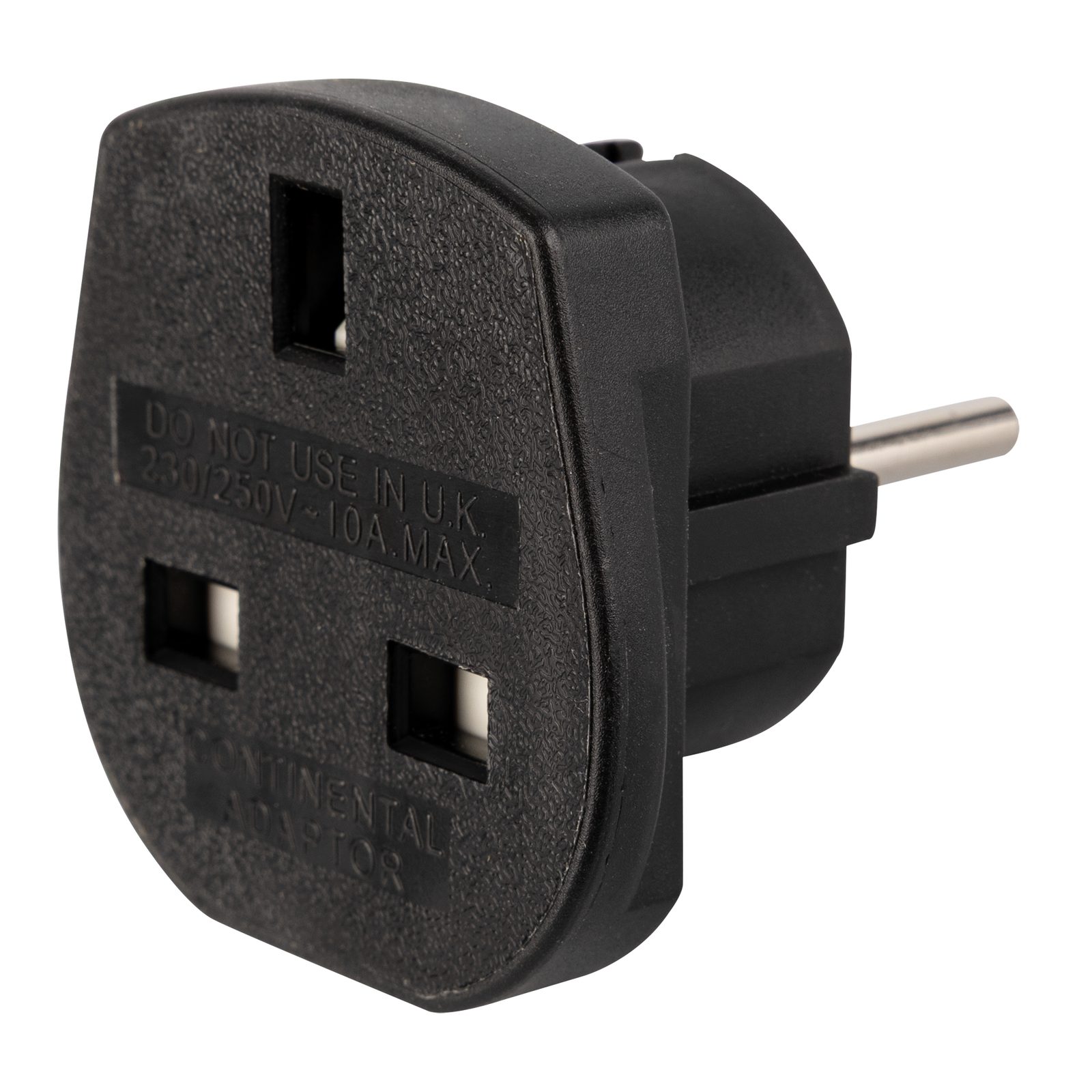 Adattatore spina UK a Schuko 10A 250V nero - DAP 90450