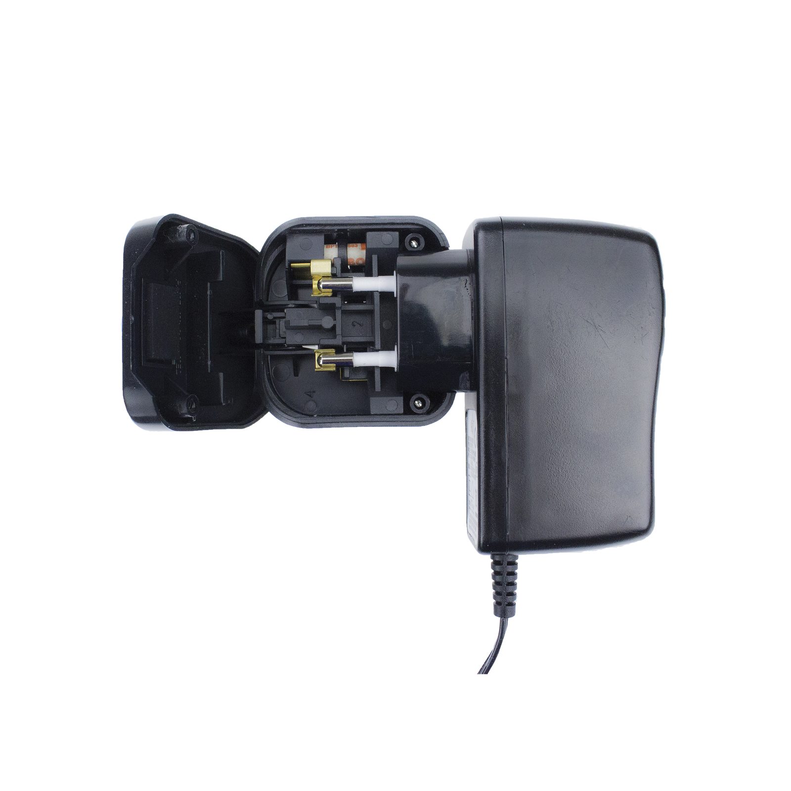 Europlug to UK Power Supply 240V 2.5A 50Hz IP20 Black - DAP 90452