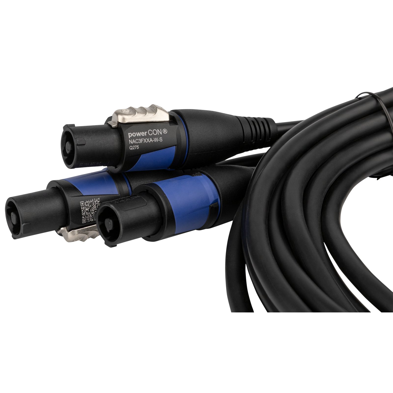 Schuko to Neutrik powerCON splitter 3-way 16A 5m 1.5mm² - DAP 90456