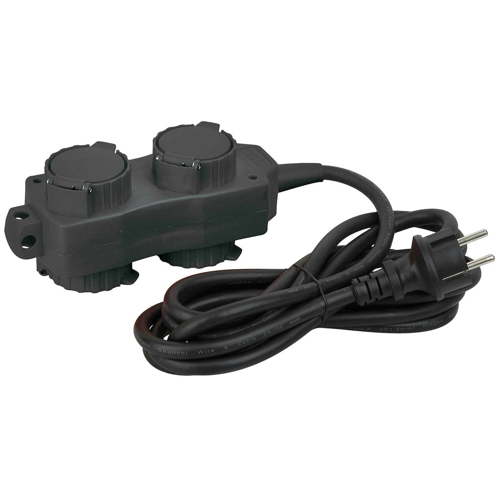 Multisocket 2+2 vie IP20 3x1.5mm² 1.5m - DAP 90463
