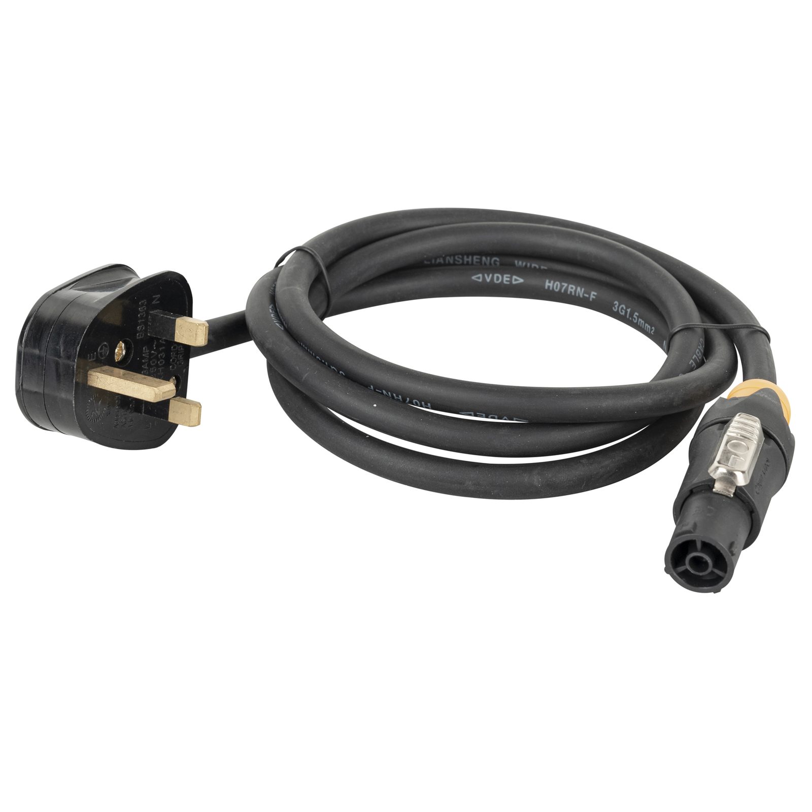 Cavo Power Pro True da spina UK BS13 a powerCON TRUE1 In 1.5m - DAP 90518