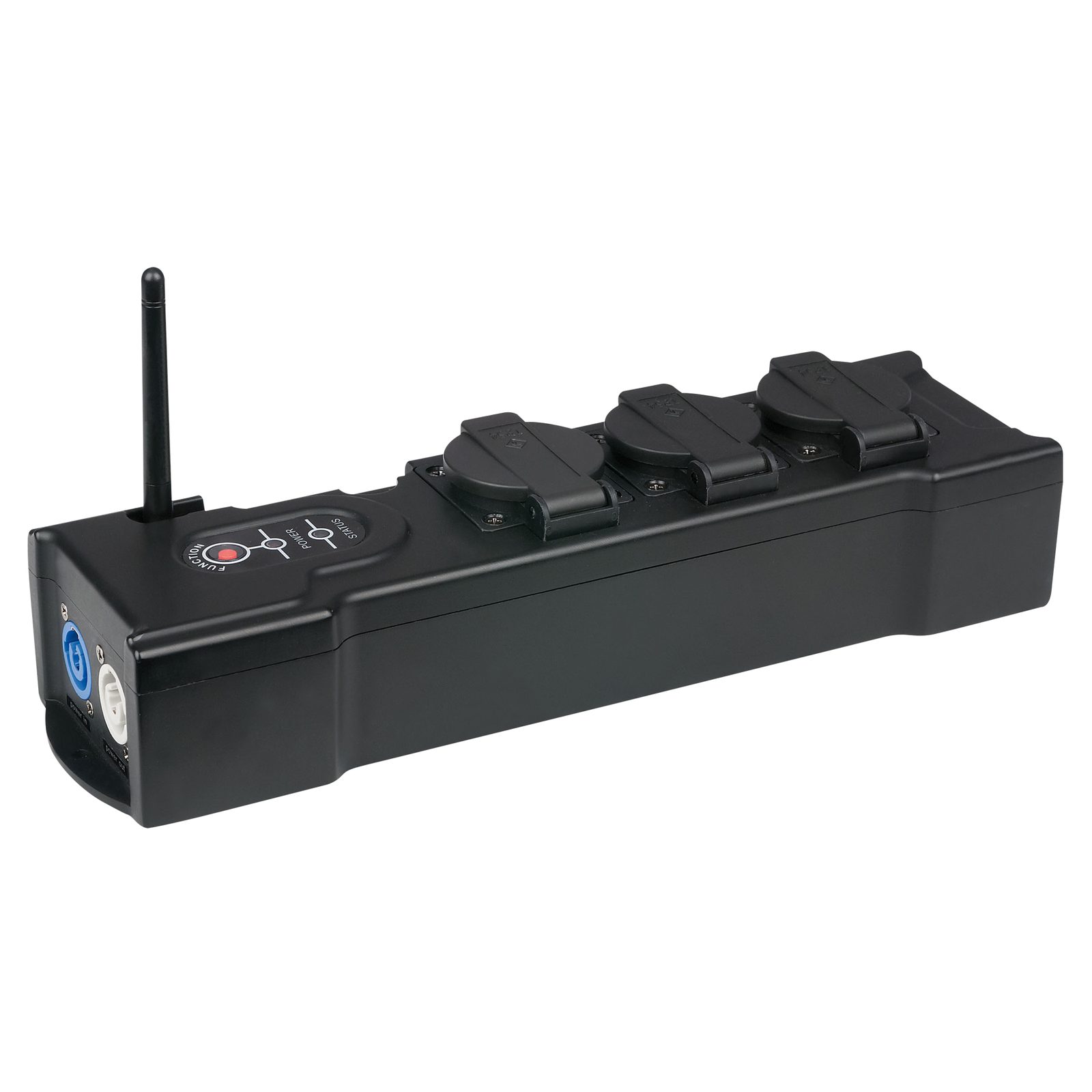 PowerBOX 3 CRMX - Ricevitore DMX Wireless LumenRadio, 3xSchuko, 2xPowerPro, 1.5m - Showgear 90667