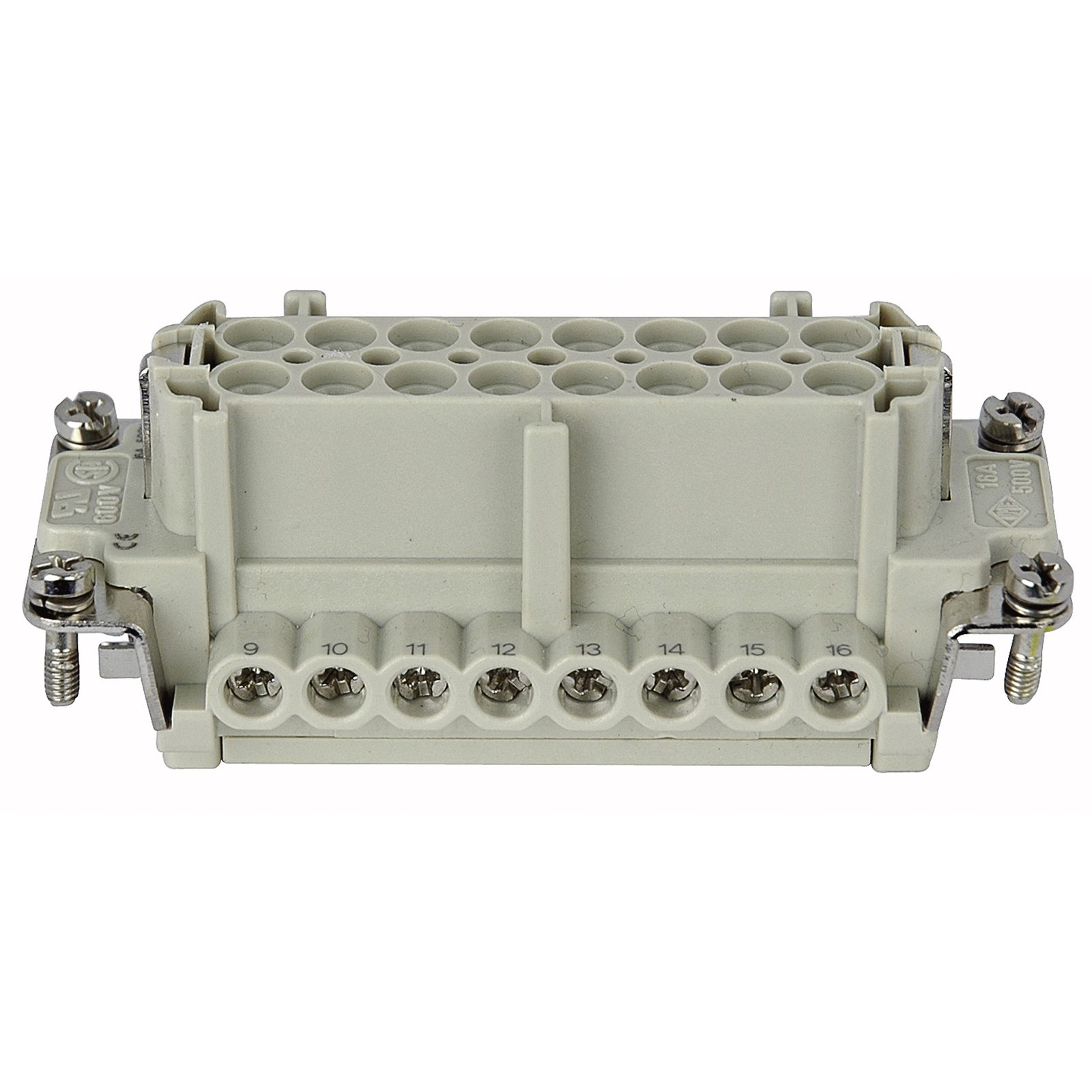 Insert femmina 16 pin 16A terminale a vite grigio - ILME 90716