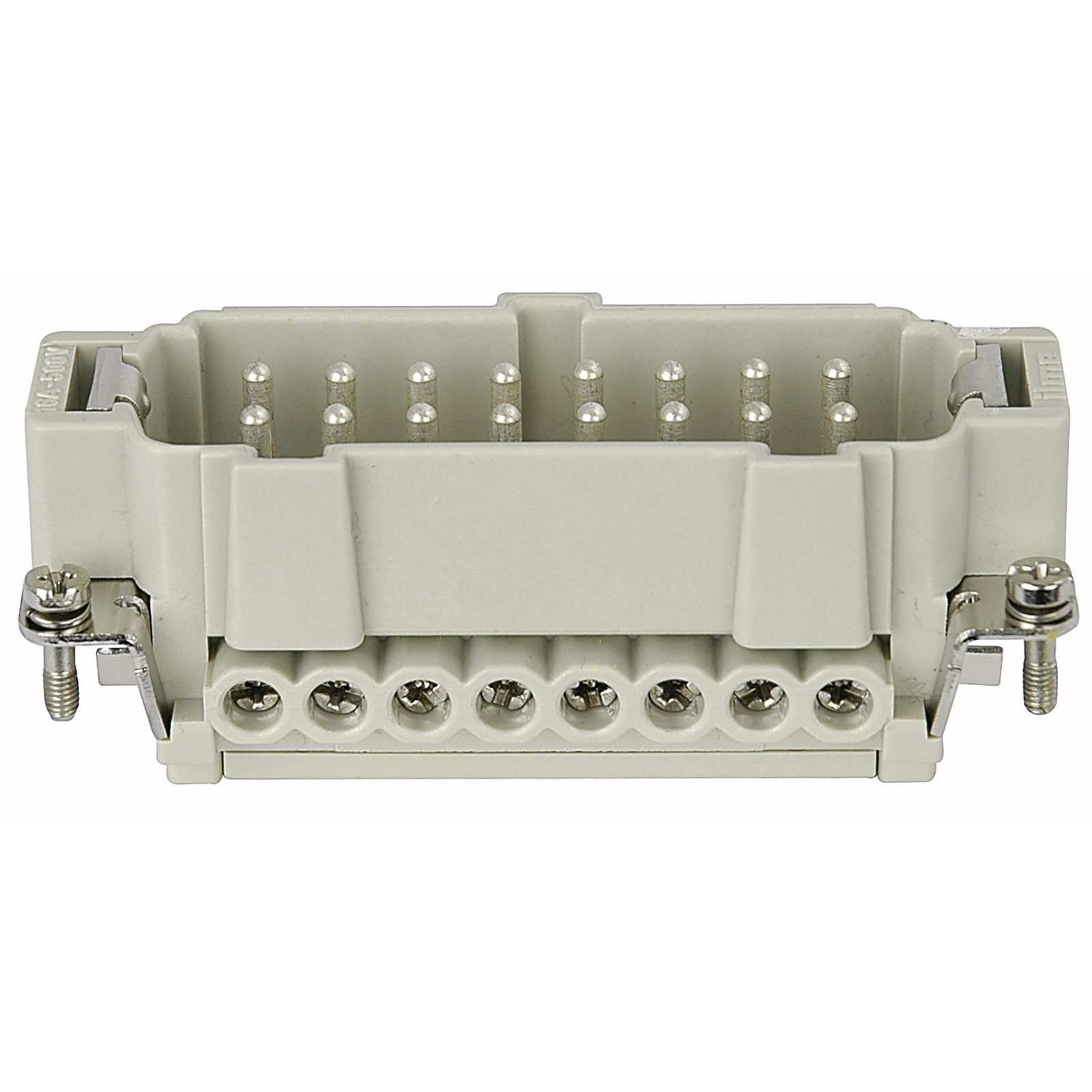 Insert maschio 16 pin 16A terminale a vite grigio - ILME 90717