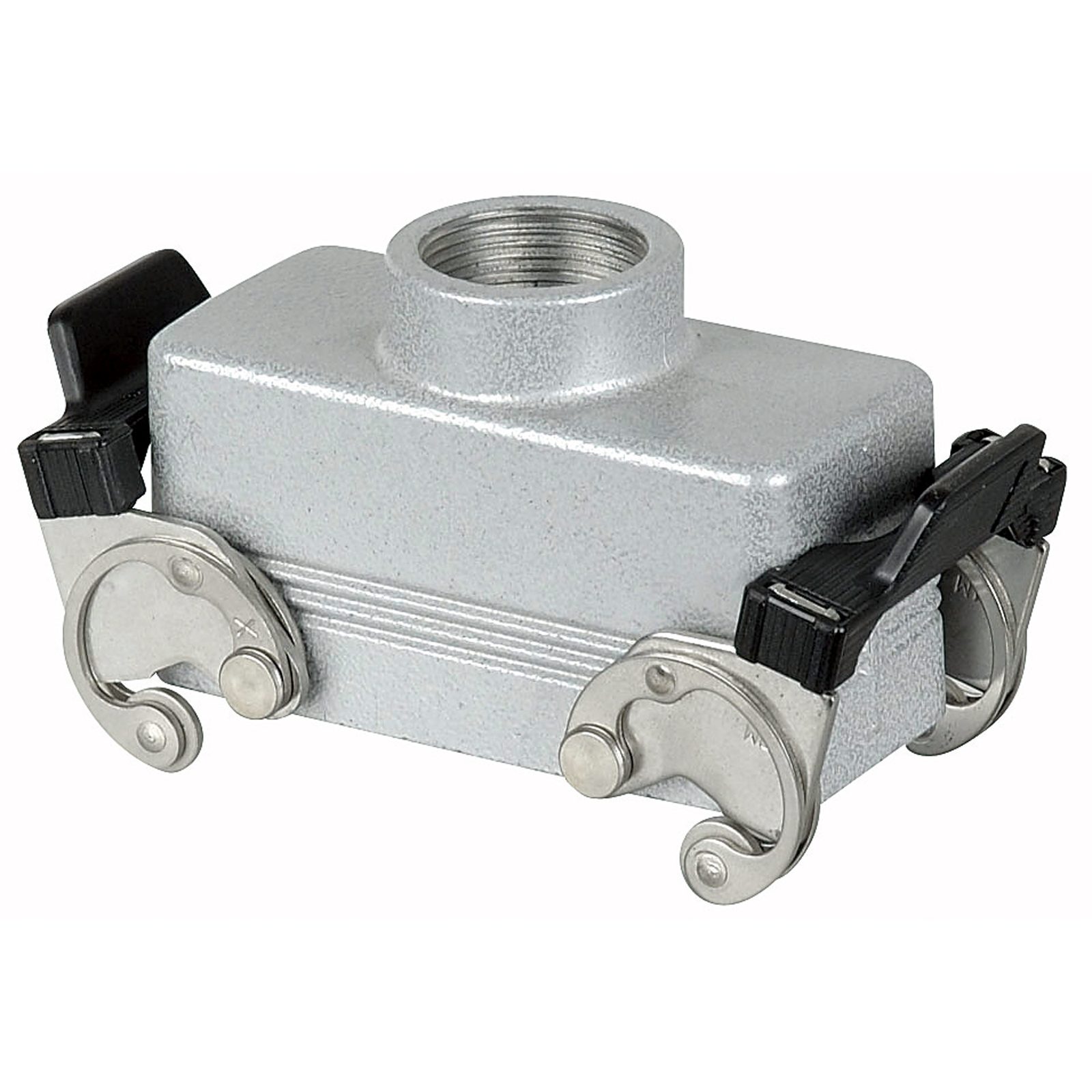 Cappuccio per connettori metallico grigio IP66/IP69K ingresso superiore PG21 16 pin - ILME 90726