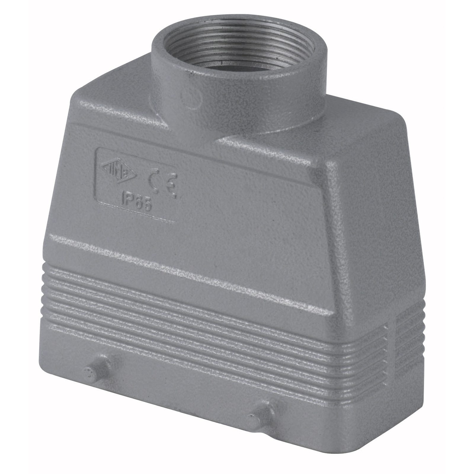 Cappuccio per connettori metallico grigio IP66 ingresso superiore PG29 16/72 pin - ILME 90742