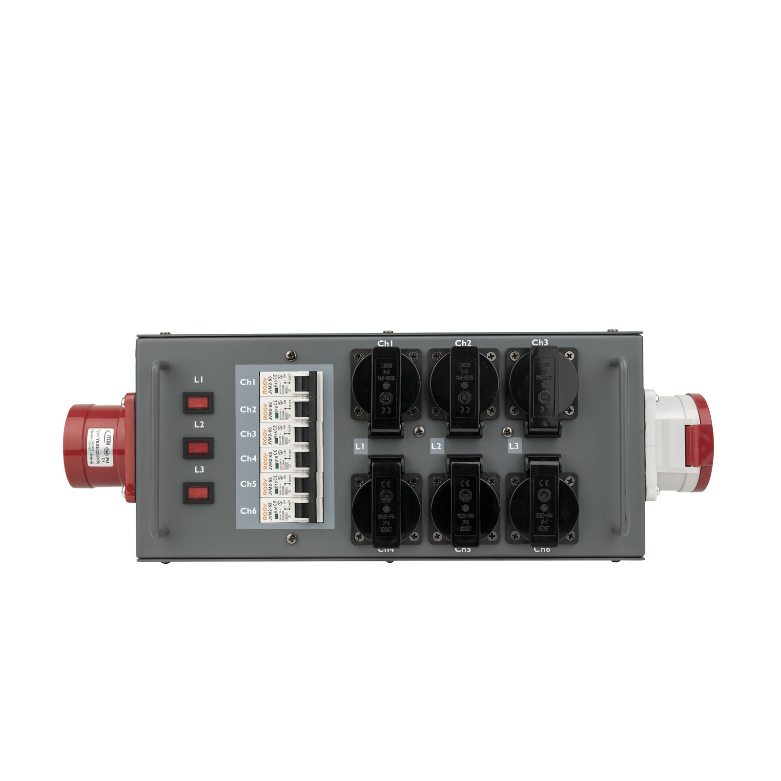 Powersplit 32 CEE 32A 6x Schuko + 1x CEE 16A 5P - Showgear 91134