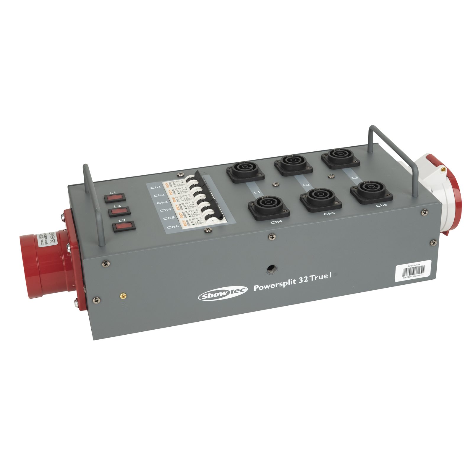 Power Split 32 True CEE 32A 6x Power Pro True - 1x CEE 32A 5P - Showgear 91136