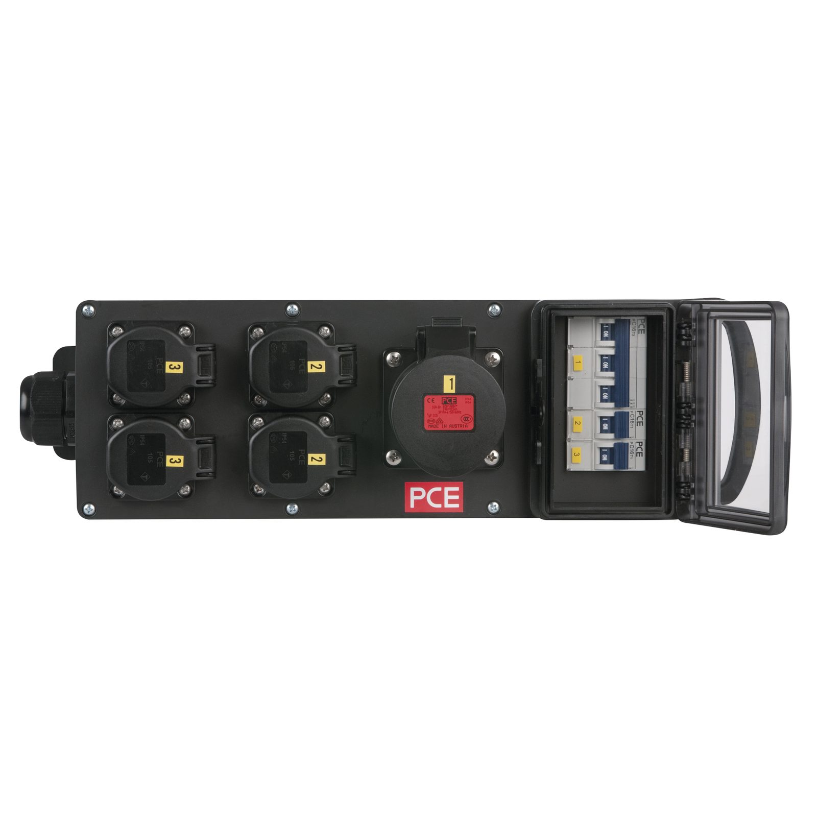 MPD-416CEE Power Splitter CEE 32A 4x Schuko - 1x CEE 16A 5P - PCE 91201