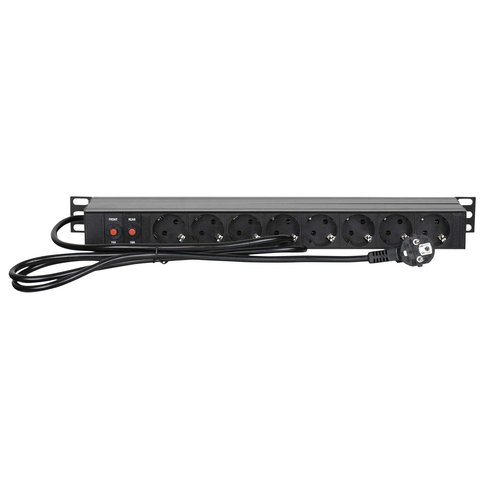 19" 1U Power Strip Schuko Ingresso/Uscita 16A - Showgear 91231