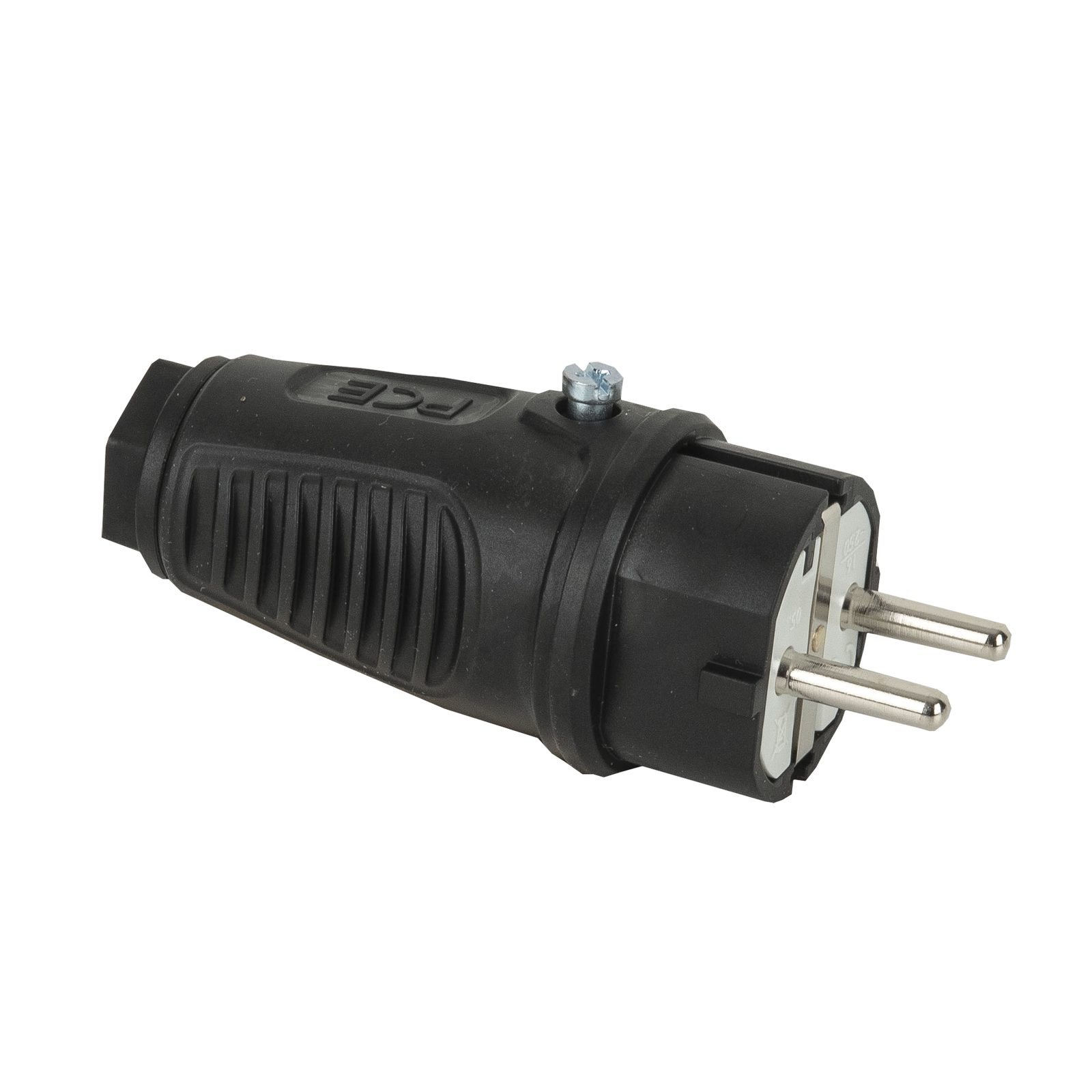 Rubber Schuko Connector Male 16A IP44 3P - PCE 91300