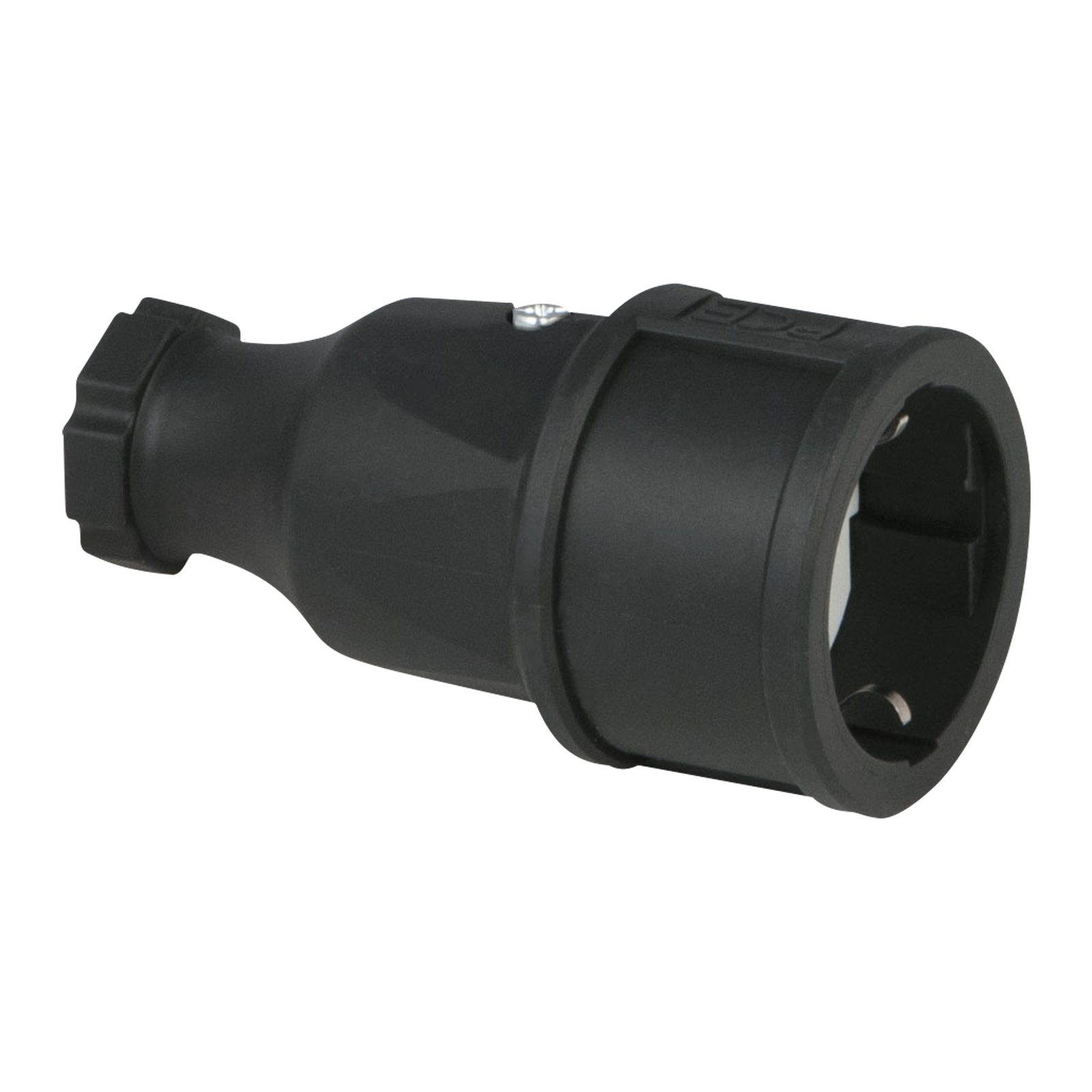 Rubber Schuko Connector Female 16A IP20 3P - PCE 91303