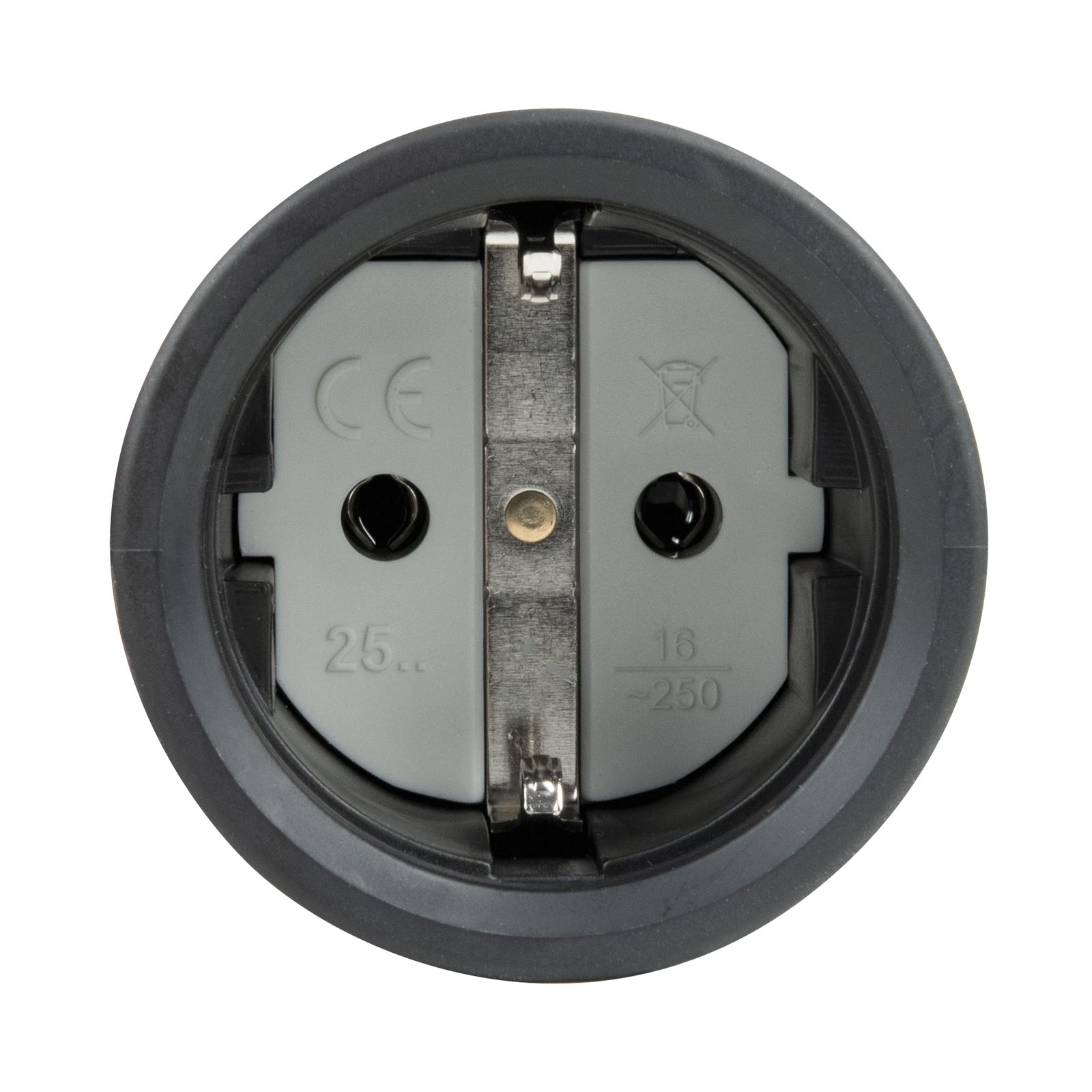 Rubber Schuko Connector Female 16A IP44 3P - PCE 91304